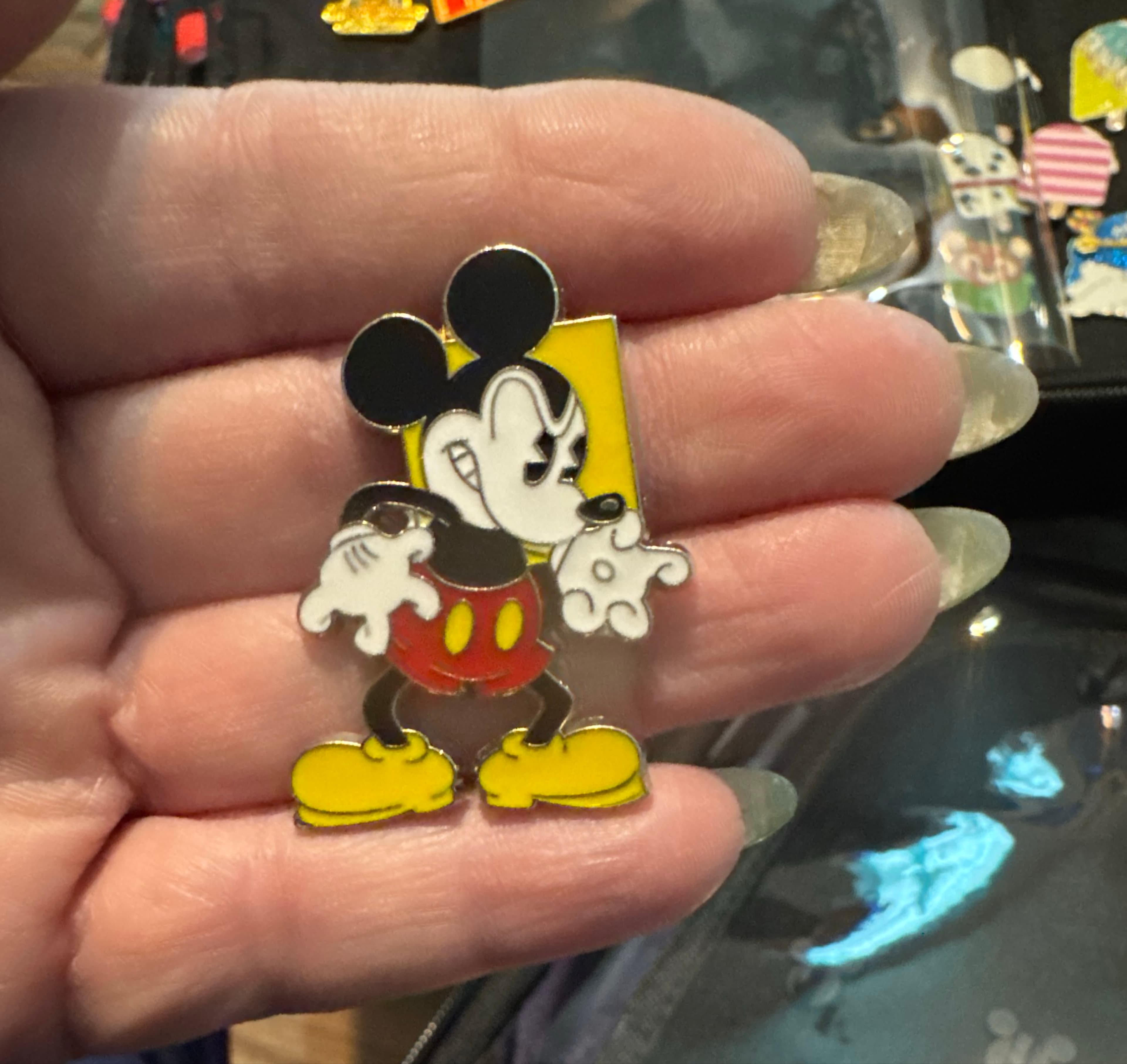 Mickey Mouse Standing with Yellow Rectangle