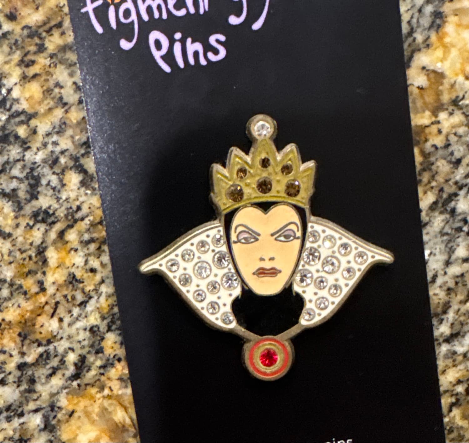 Evil Queen Jeweled Pin front