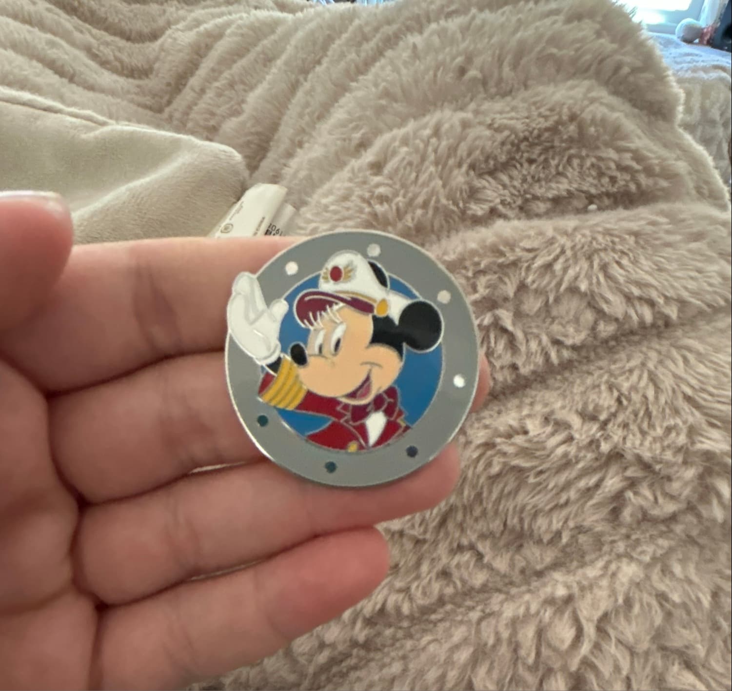 Disney Cruise Line Captain Minnie Porthole Mystery Pin front