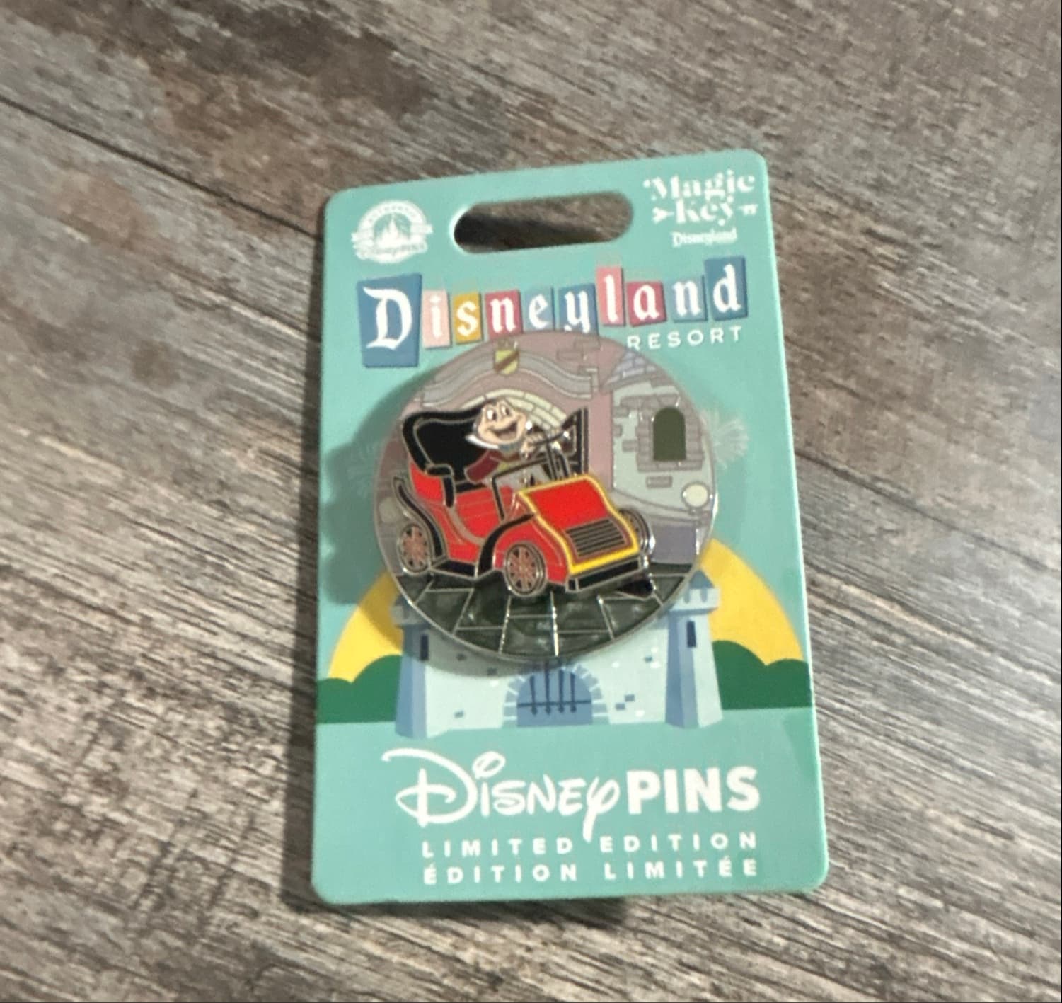 Disneyland Magic Key - Mr. Toad's Wild Ride Slider Pin front