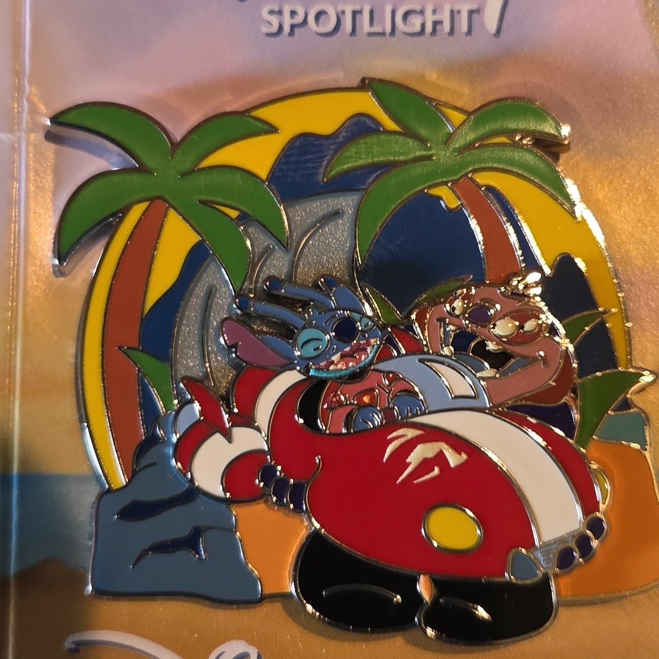 Stitch and Jumba in The Red One Car - Disney Spotlight Pin
