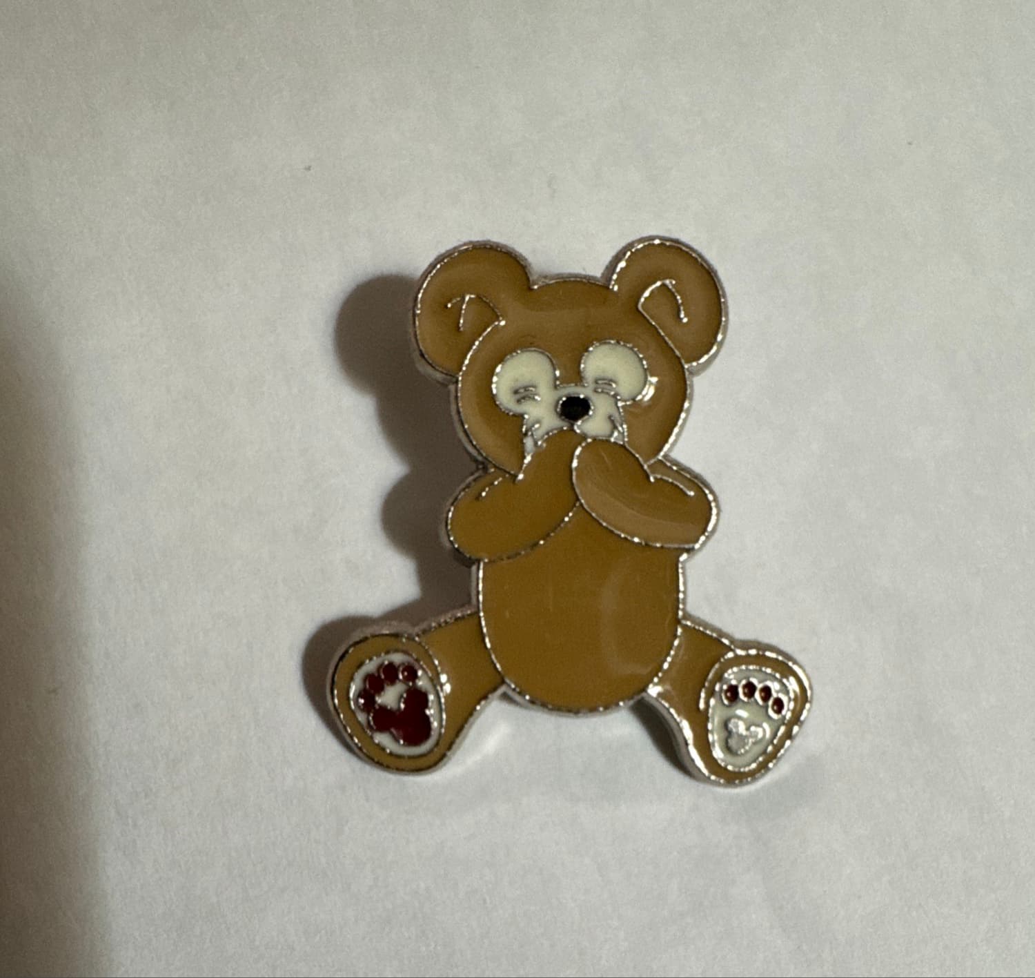 Duffy The Bear Laughing Hands Over Mouth