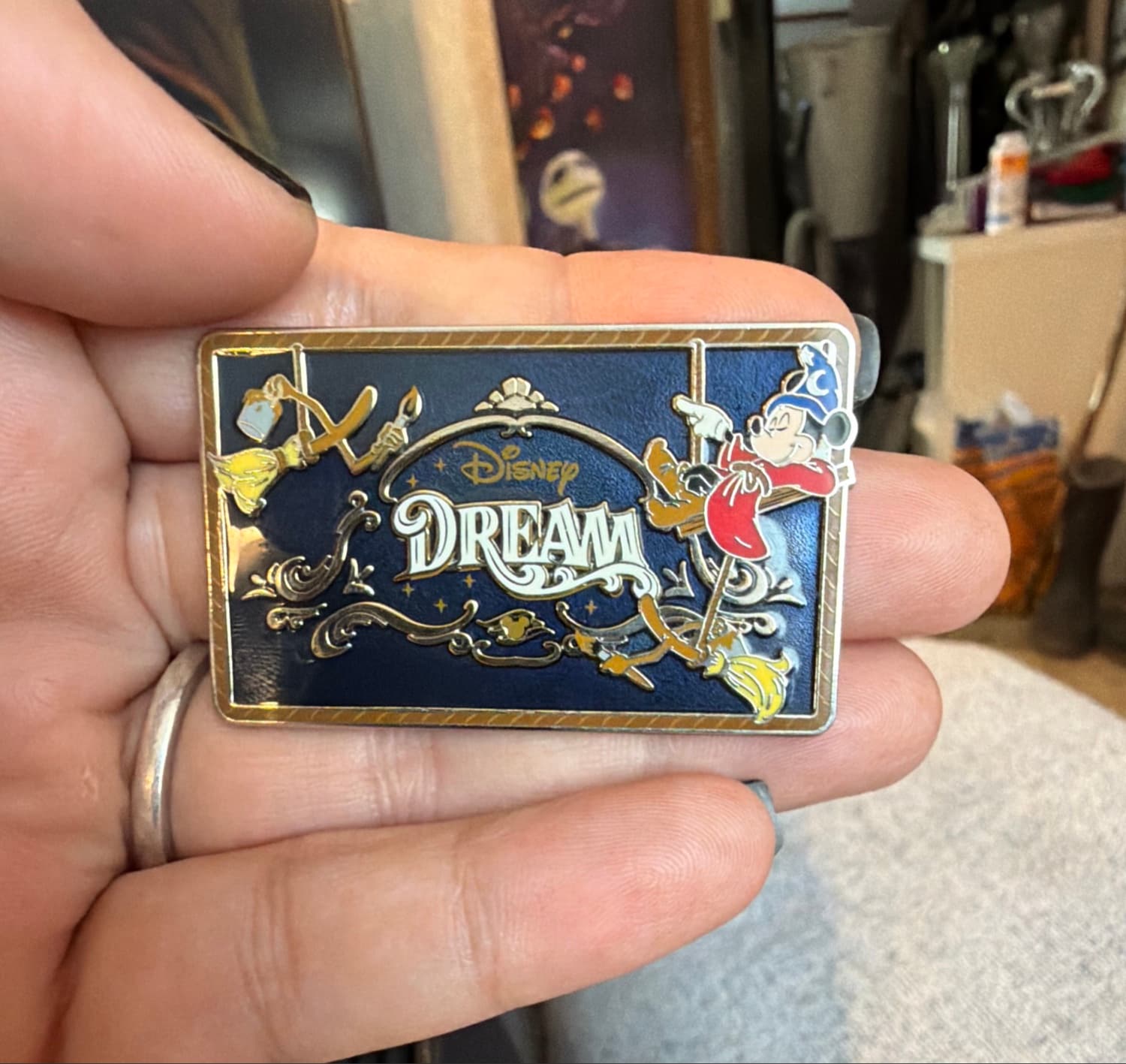 Disney Dream Logo with Sorcerer Mickey and Brooms