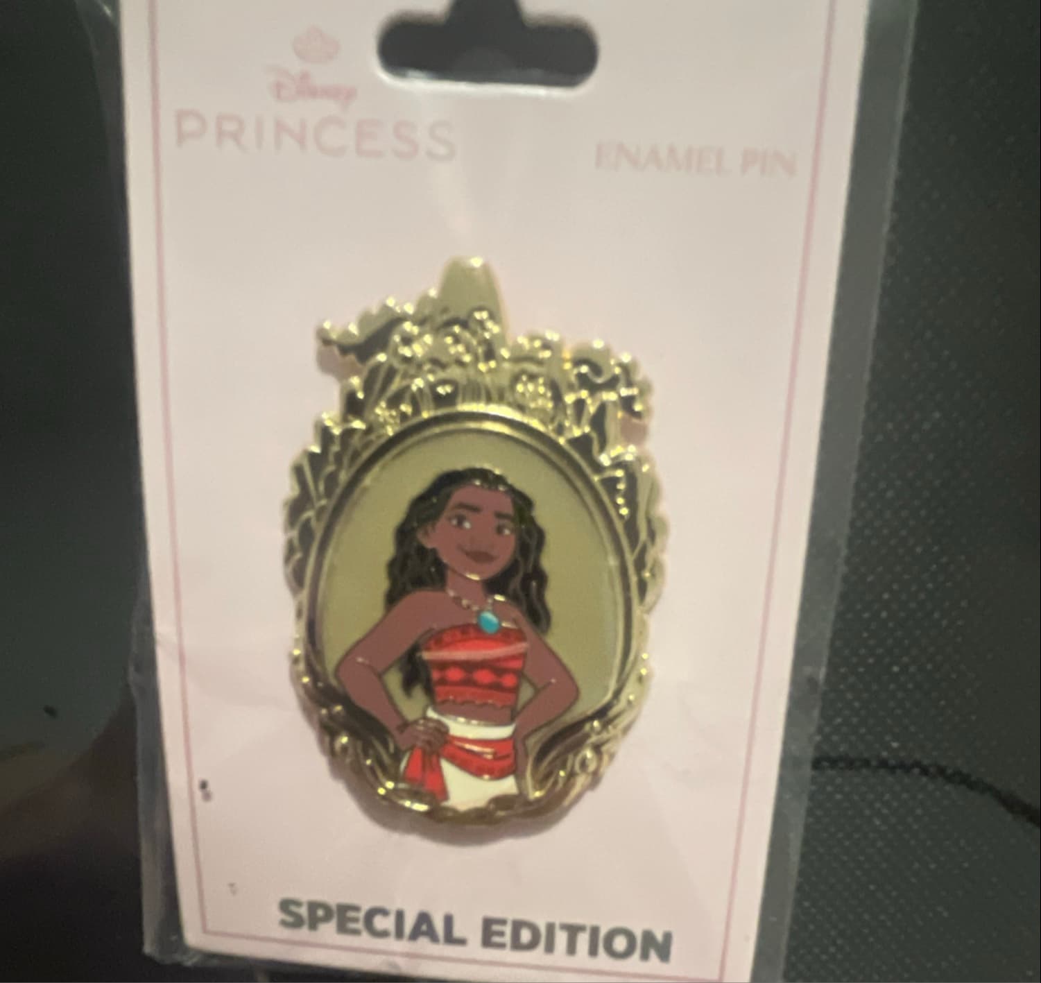 Disney Princess Moana Portrait Pin front