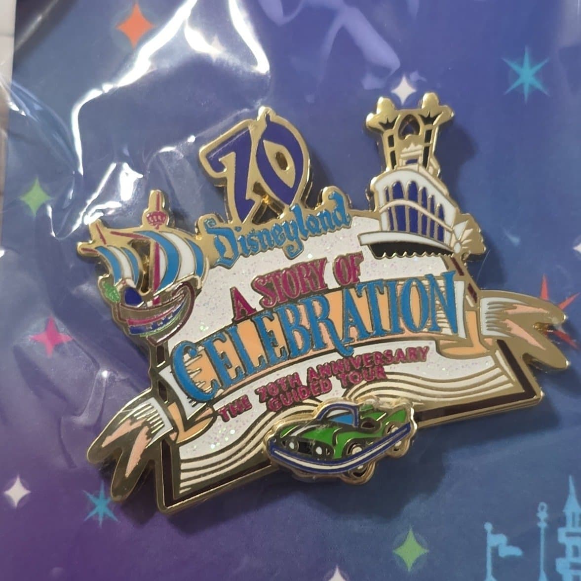 A Story of Celebration - Disneyland 70th Guided Tour Pin front