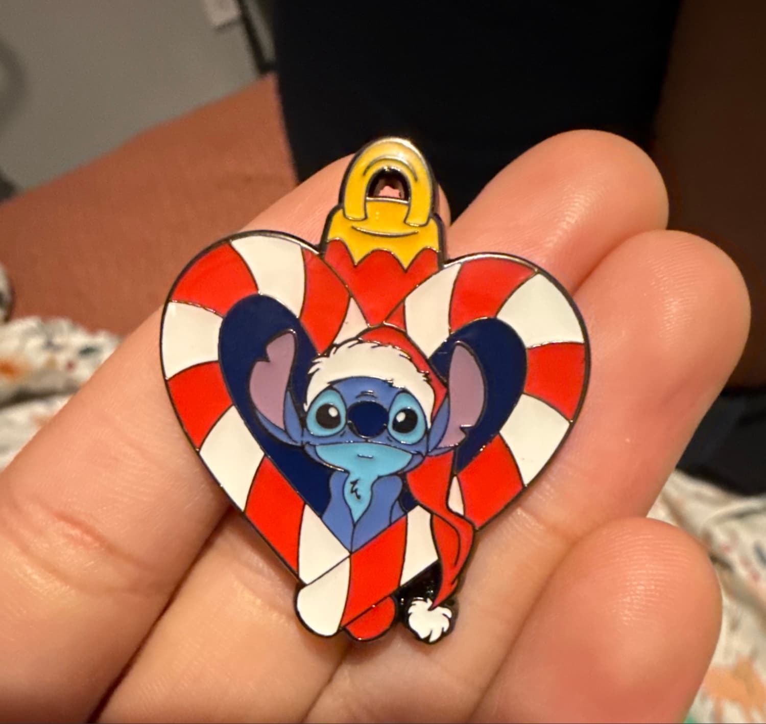 Loungefly Disney Stitch Ornament Mystery Pin - Candy Cane Heart
