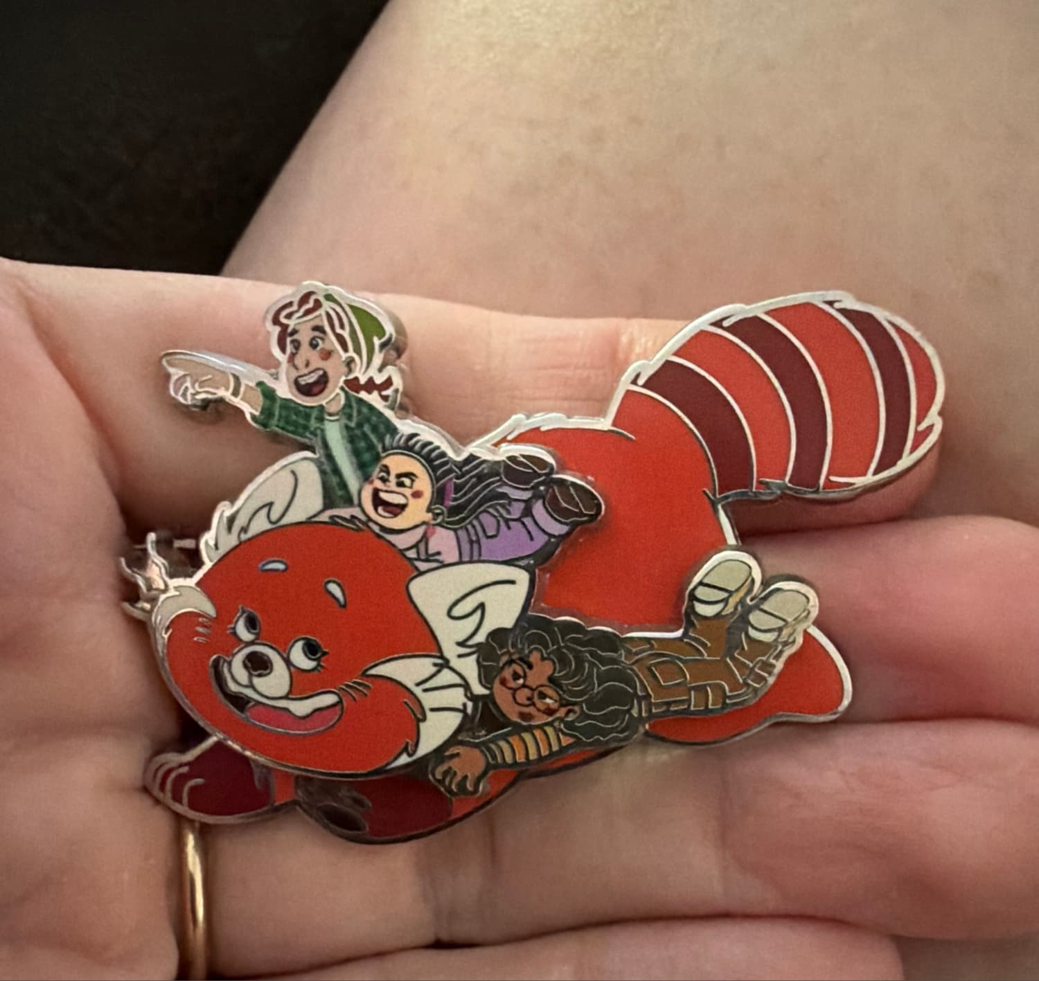 Disney Pixar Turning Red - Red Panda Mei, Miriam, Priya & Abby Group Pin front