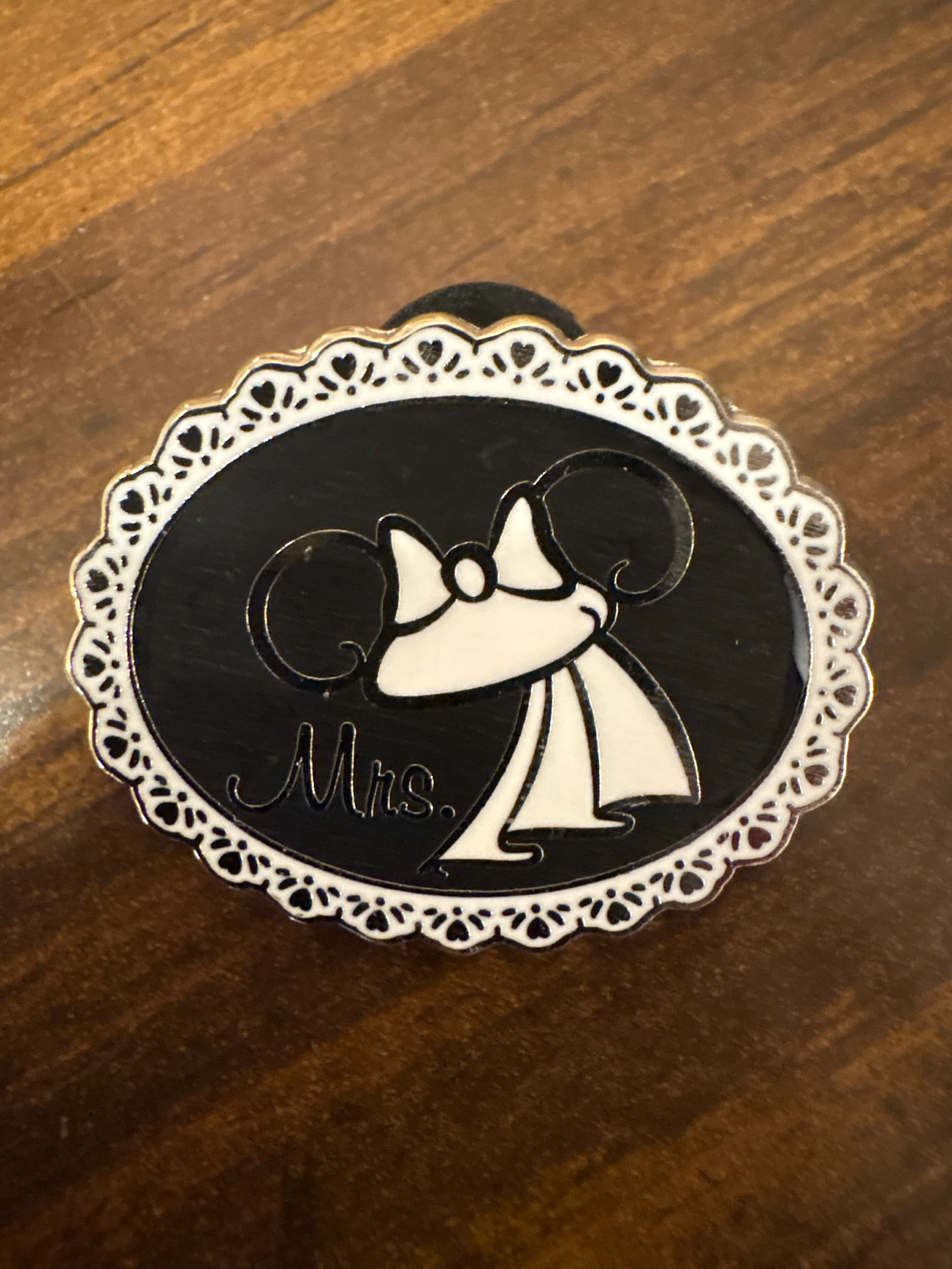 Minnie Mouse Mrs. Wedding Pin