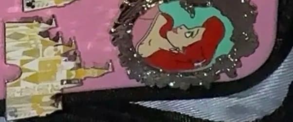 Disney The Little Mermaid Ariel Princess Profile Portrait Silver Frame Pin front