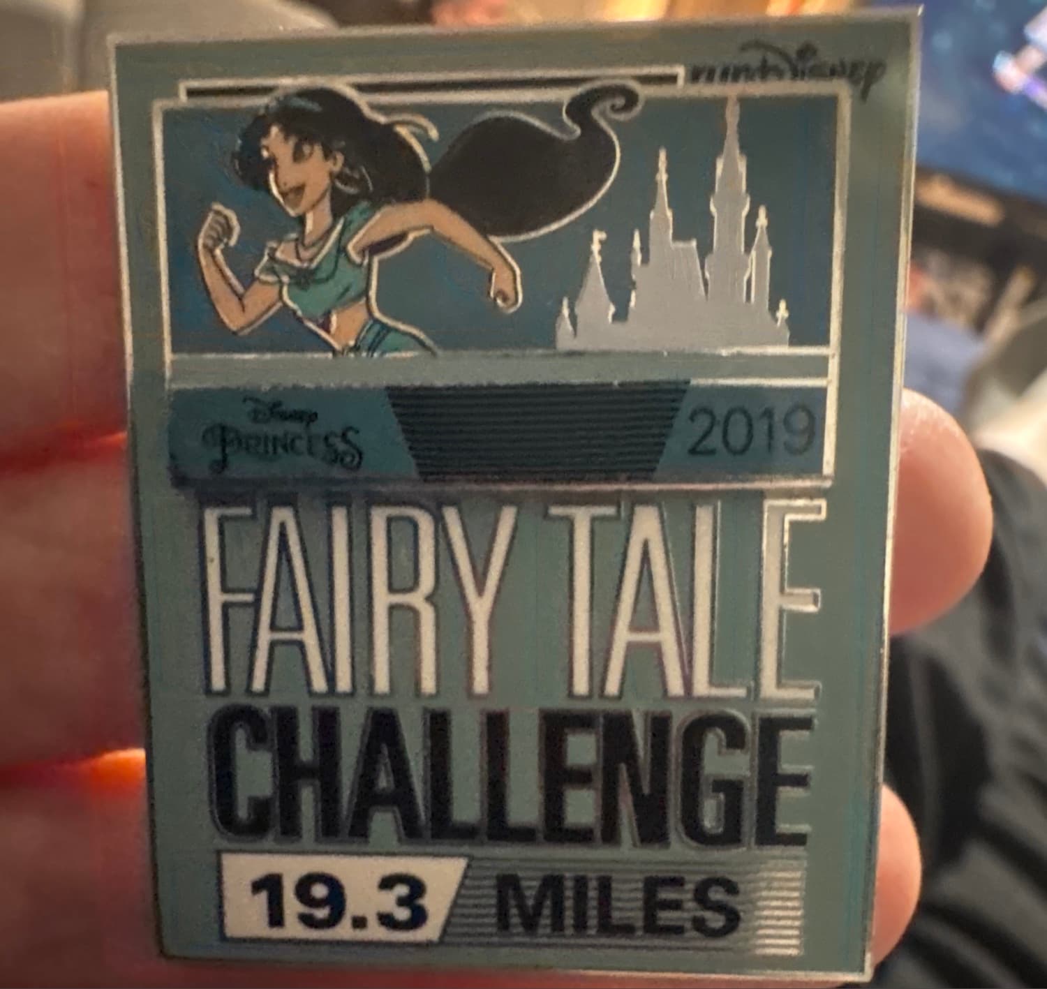 Disney Princess 2019 runDisney Fairy Tale Challenge - Jasmine Finisher Medal Pin front
