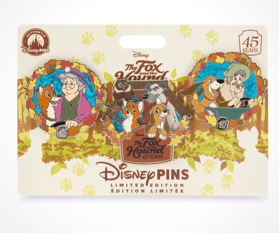 The Fox and the Hound 45th Anniversary Pin Set front