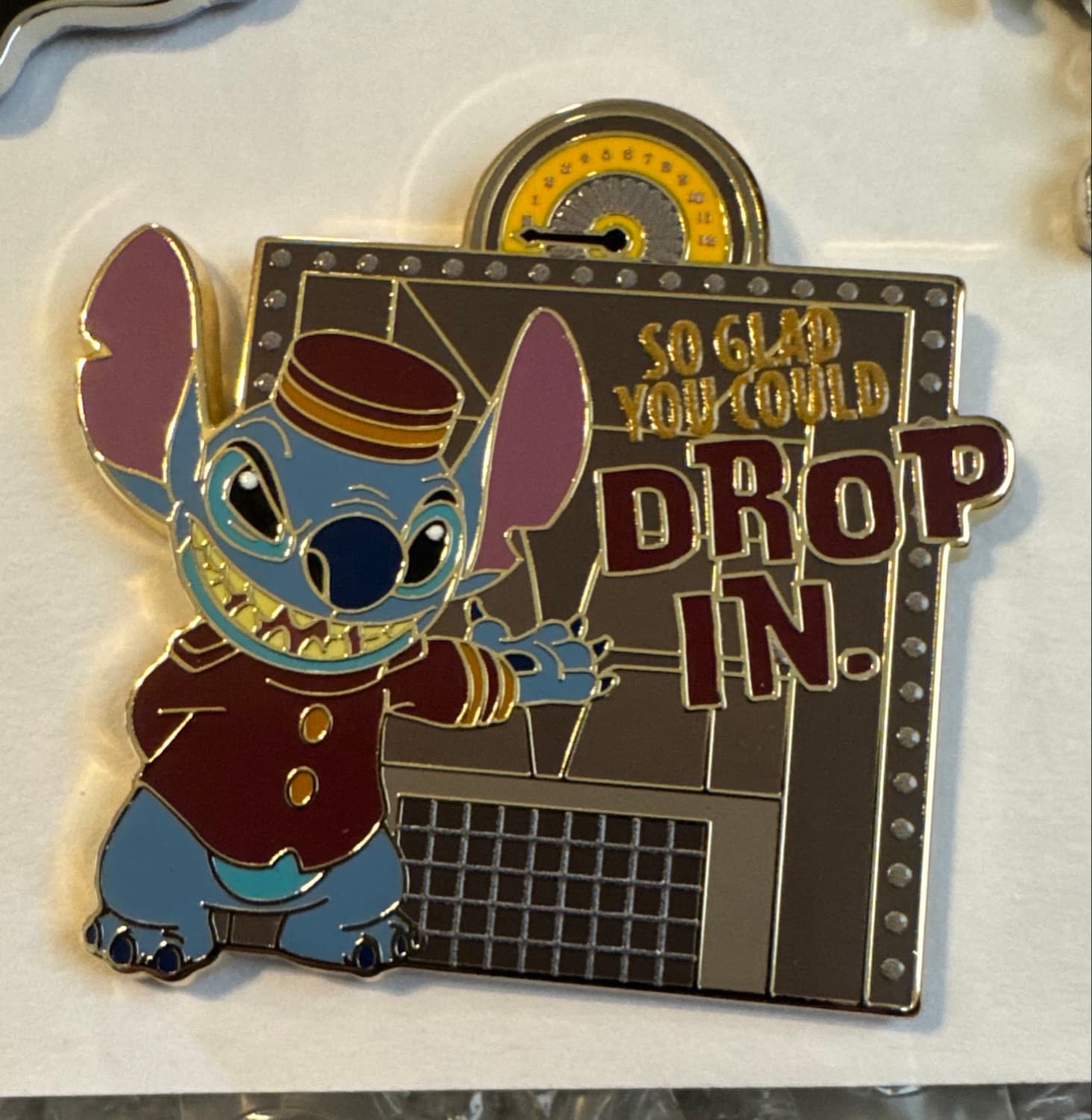 Stitch Hollywood Tower of Terror “So Glad You Could Drop In” Pin