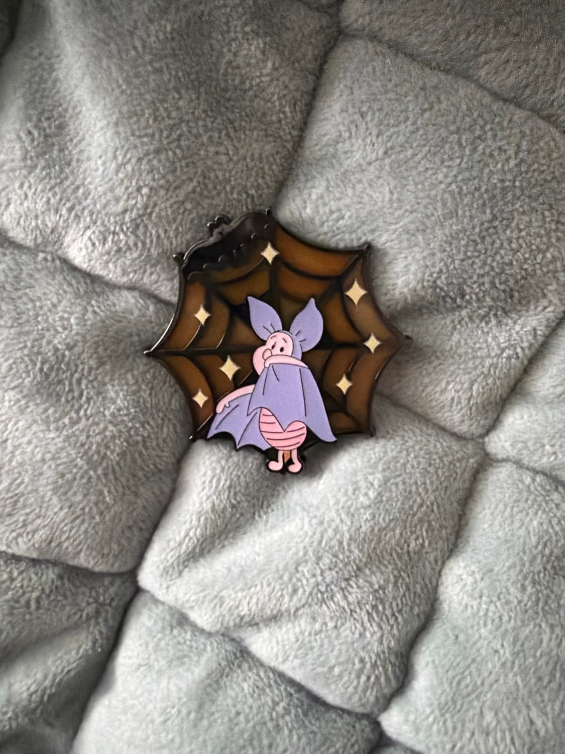 Piglet as Bat - Winnie the Pooh Spiderweb Blind Box Enamel Pin front
