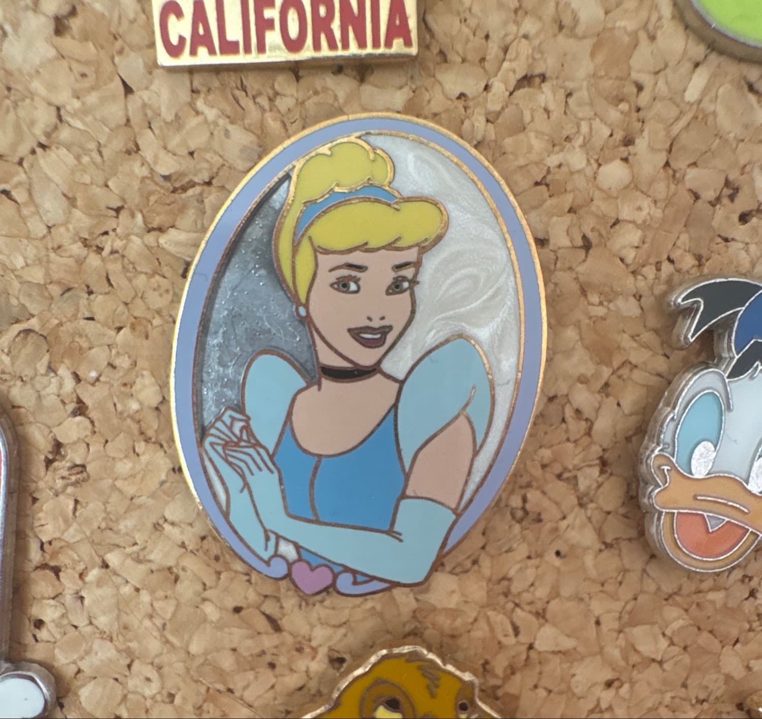 Cinderella Oval Portrait Pin