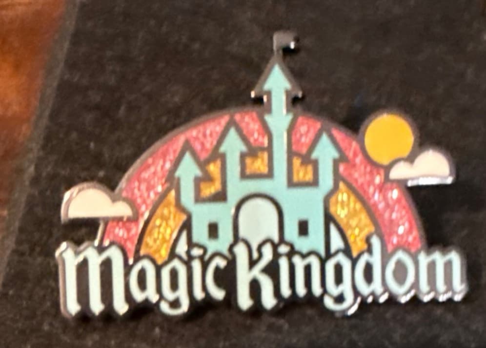 Walt Disney World Magic Kingdom Glitter Rainbow Castle Pin