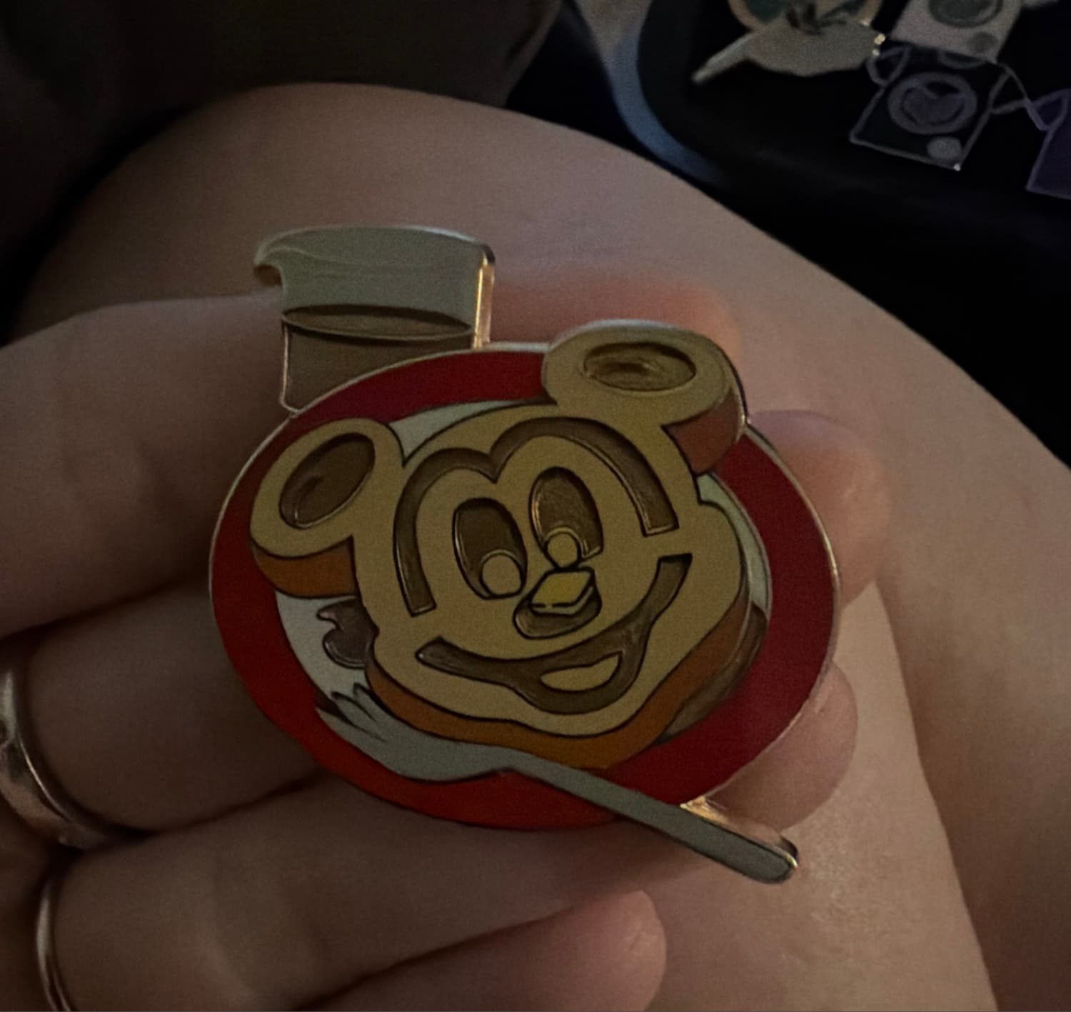 Mickey Mouse Waffle with Fork on Plate - GenEARation D "Eat" Ticket Breakfast