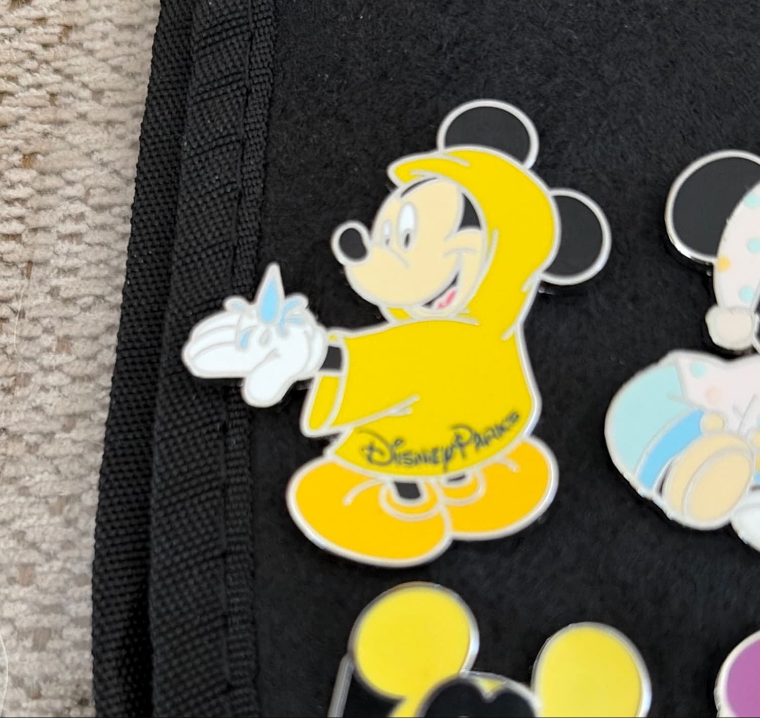 Mickey in a Yellow Rain Poncho