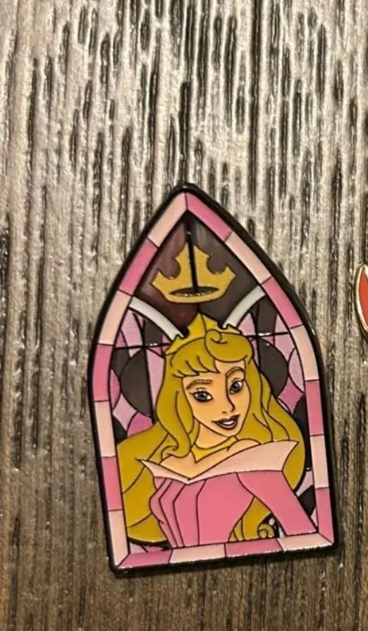 Loungefly Princess Stained Glass Arch Sleeping Beauty Aurora Pin
