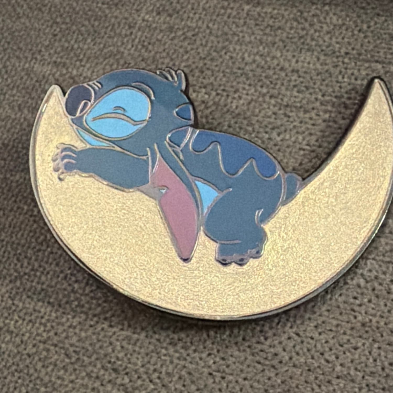 Stitch Sleeping on Moon Pin