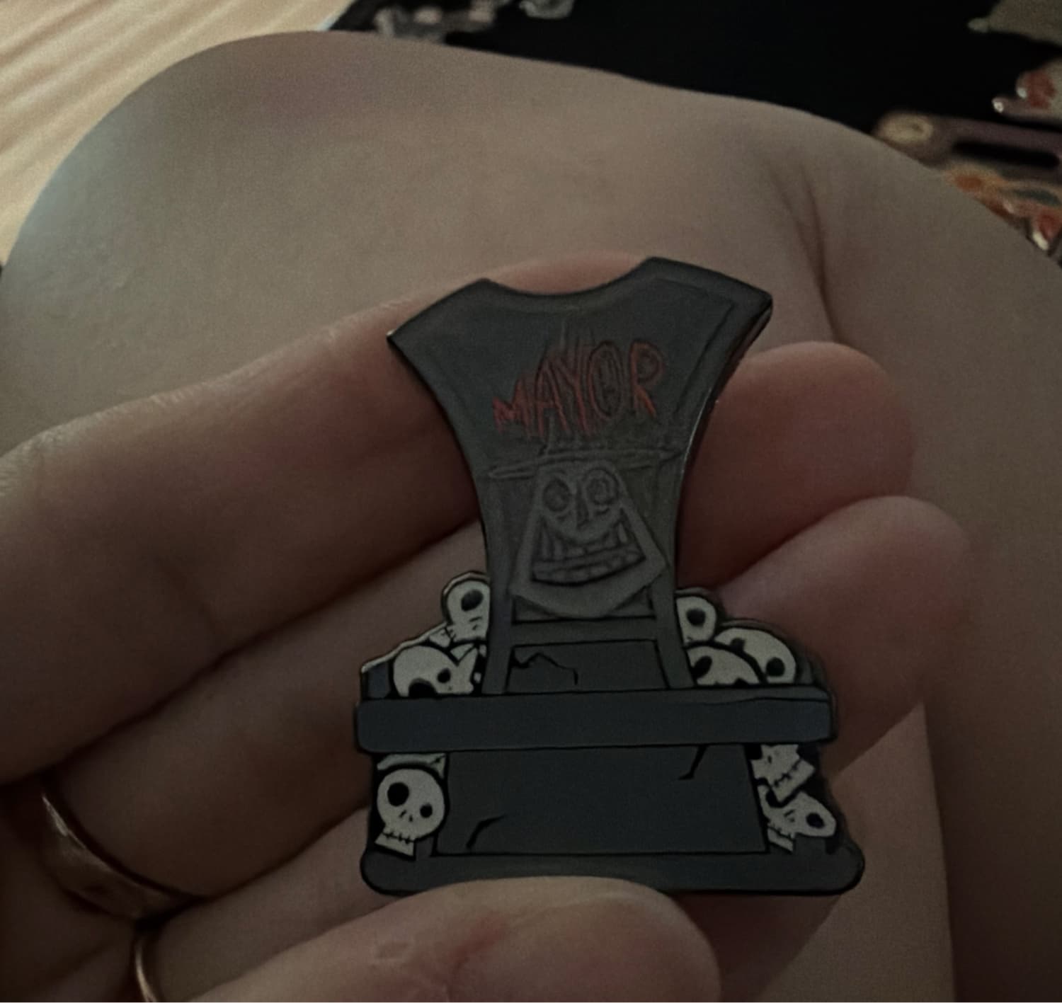 The Mayor's Chair with Skulls - The Nightmare Before Christmas