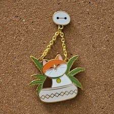 Mochi Cat Plant Pot Dangle Pin