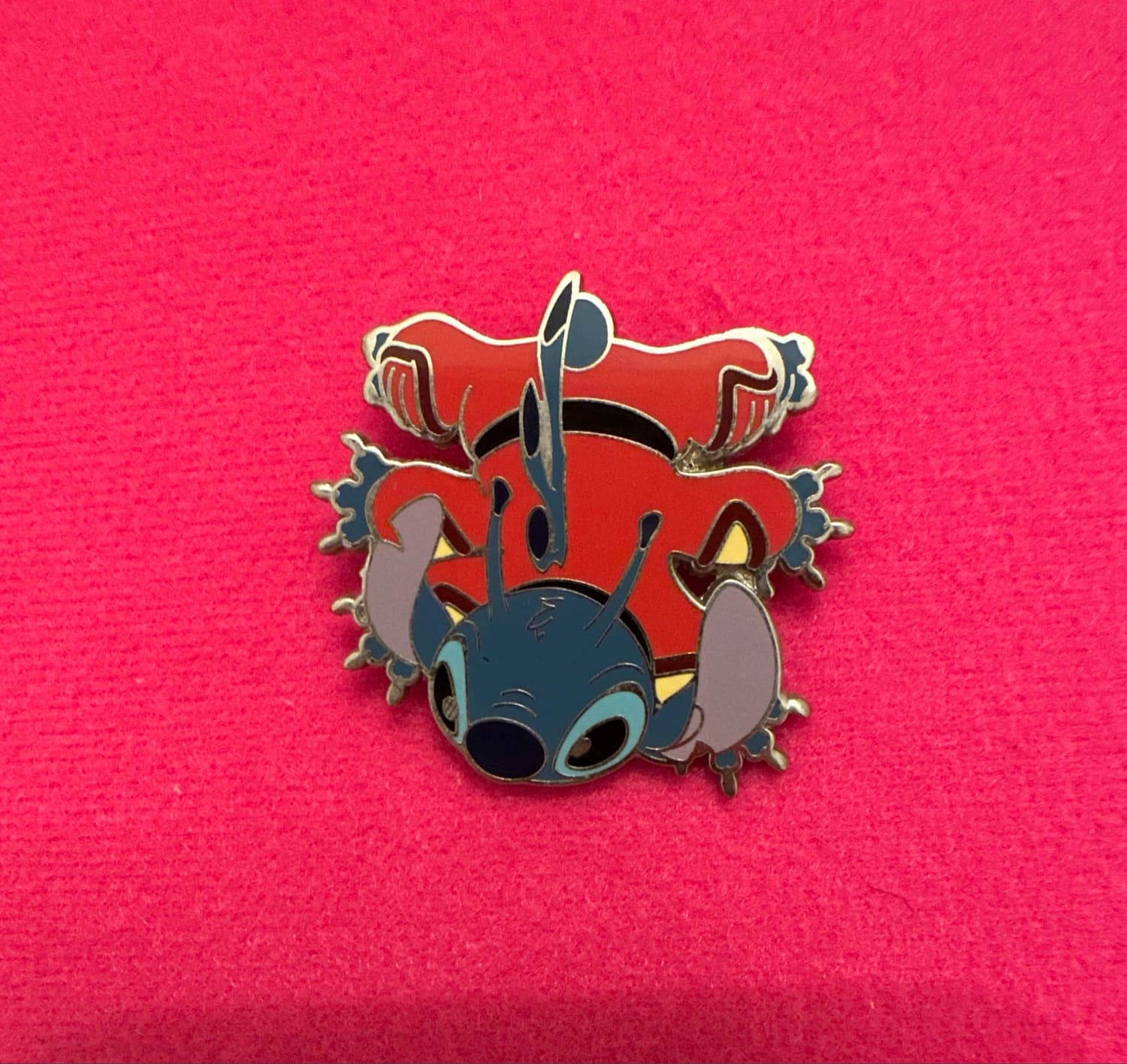 Stitch Upside Down Hanging with Red Top