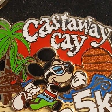 Mickey Mouse Castaway Cay 5K Running Pin