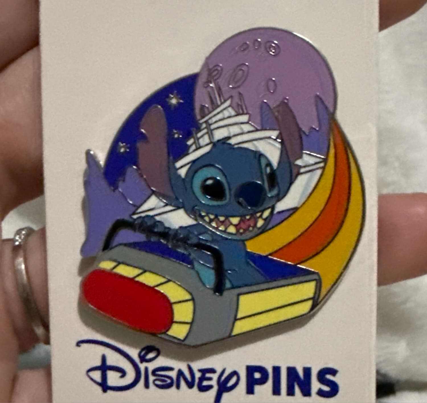 Disney Parks Stitch Space Mountain Roller Coaster Ride Vehicle Pin