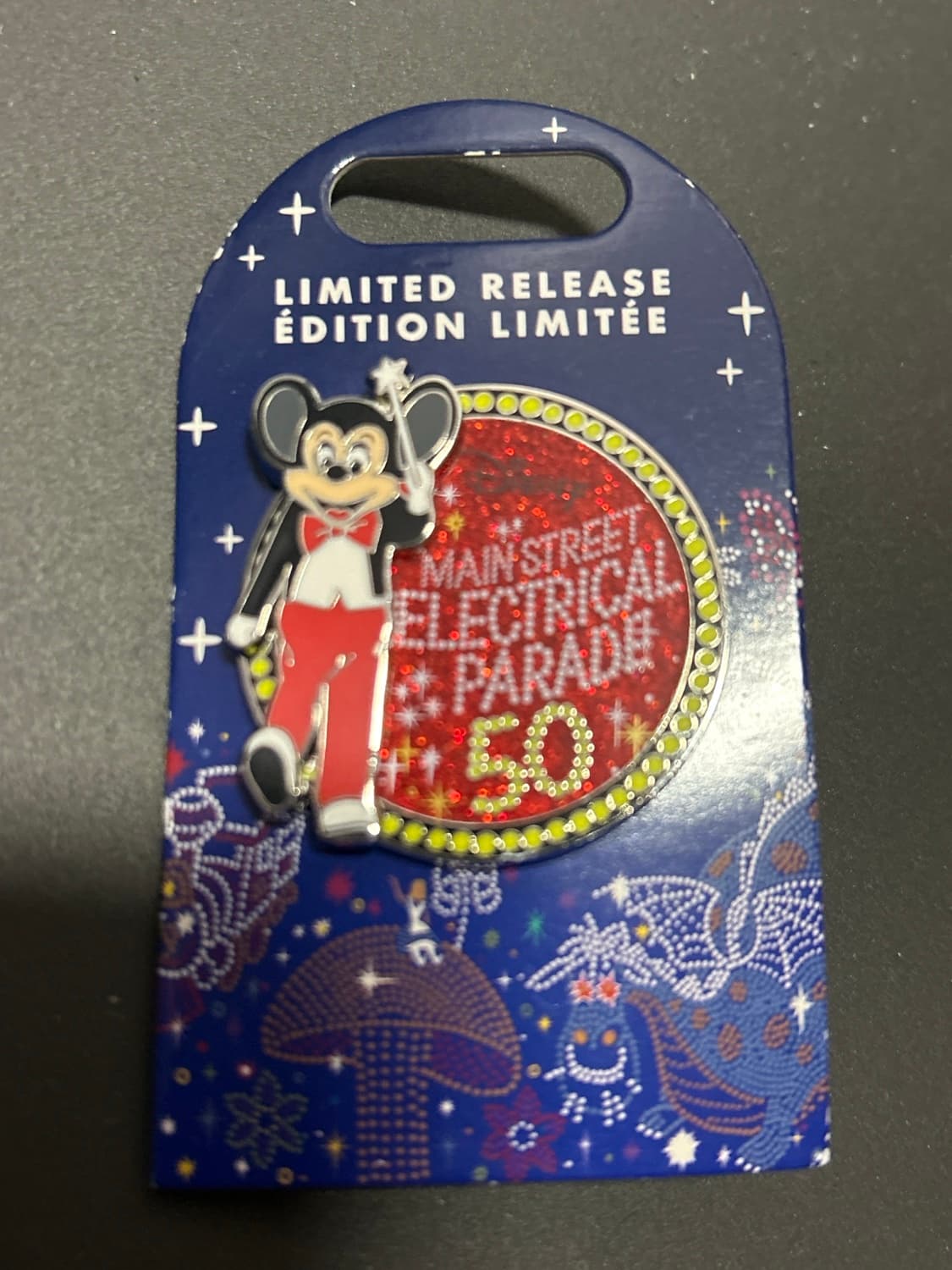 Mickey Mouse Main Street Electrical Parade 50th Anniversary Pin front