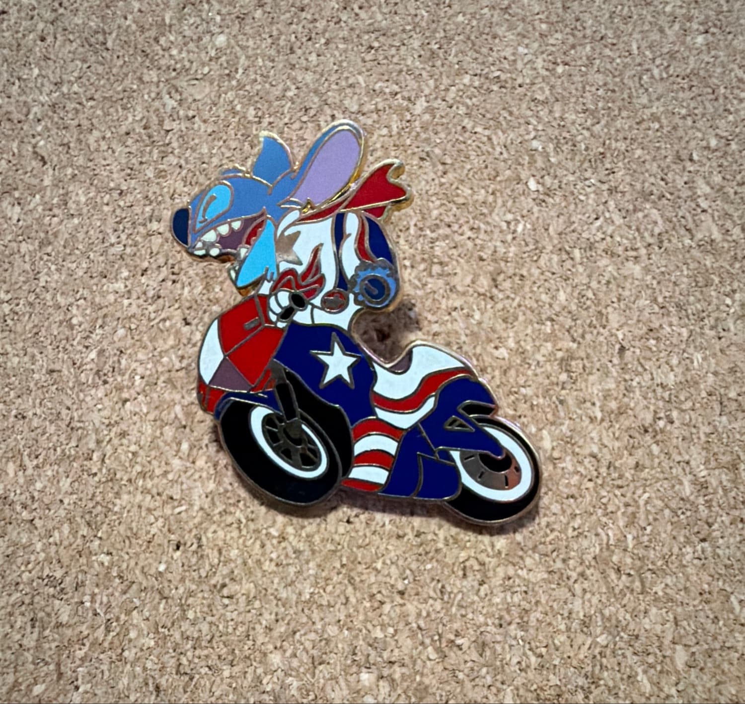 Stitch Riding a Motorcycle