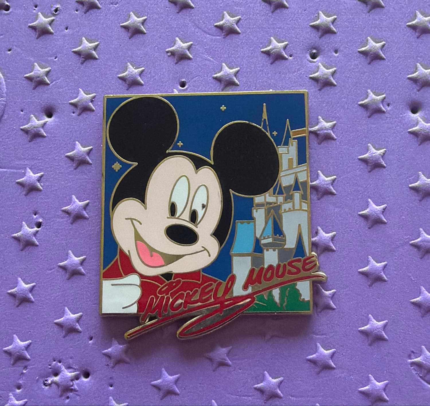 Mickey Mouse with Cinderella Castle and Signature