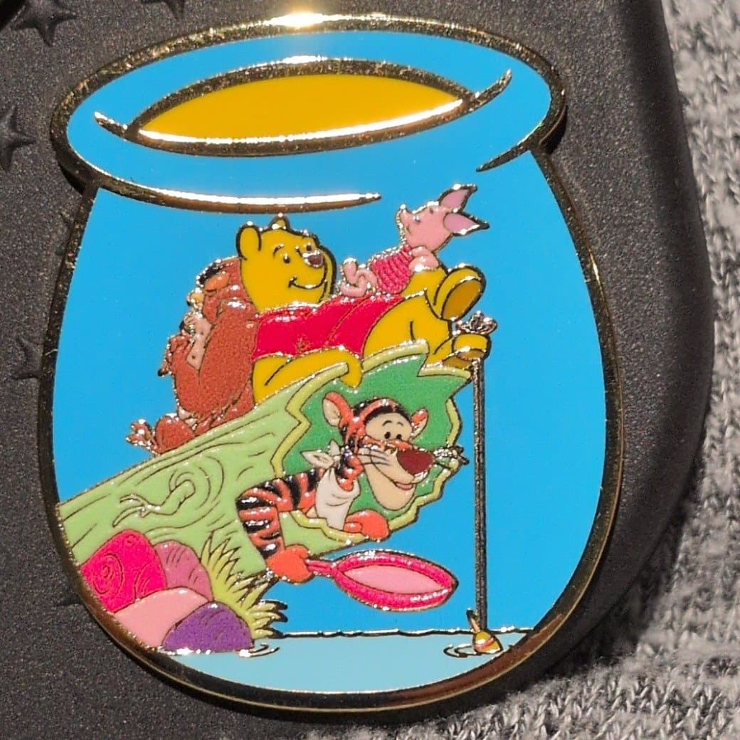 Winnie the Pooh and Friends Fishing in Honey Pot Pin