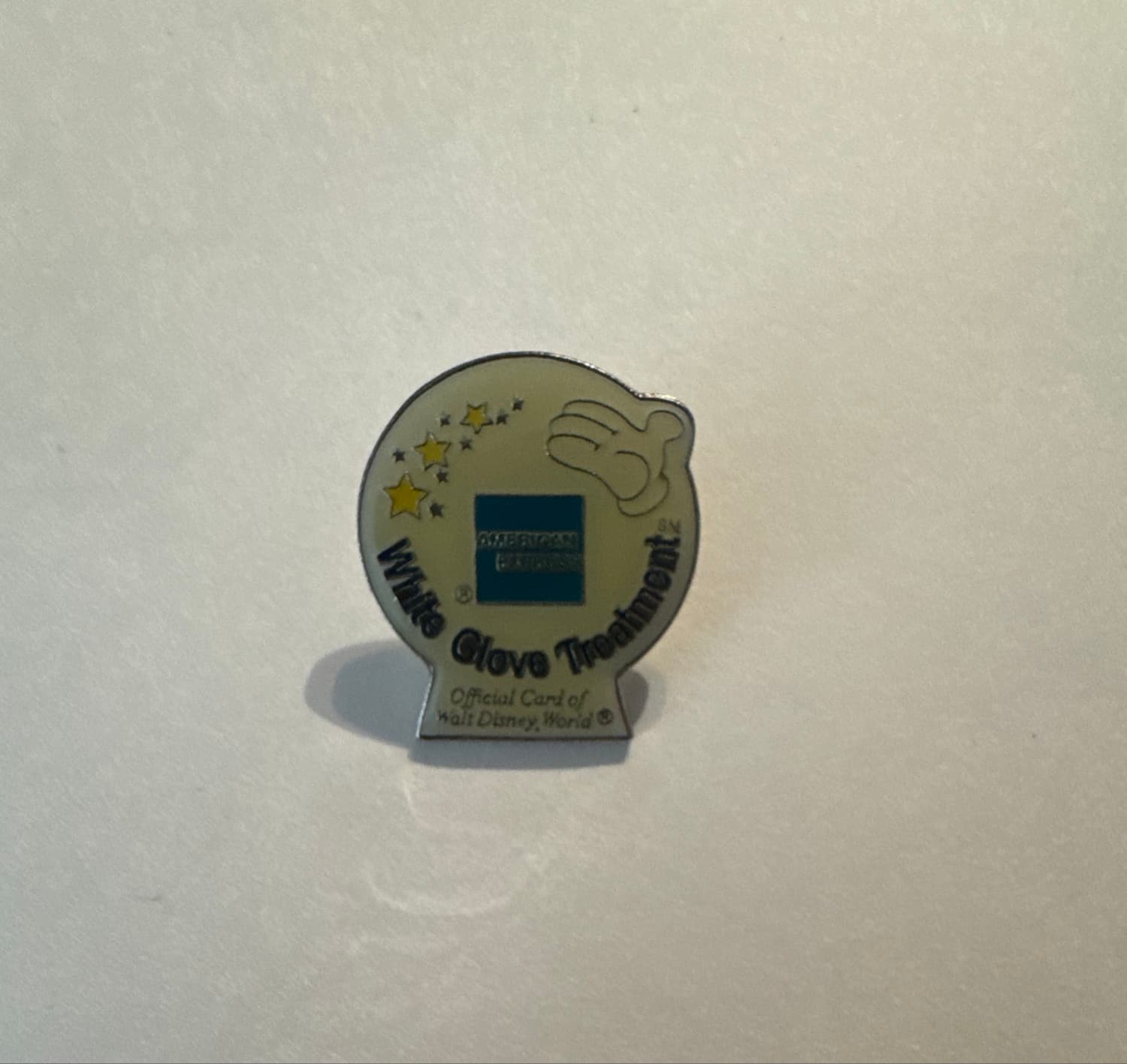 Walt Disney World American Express White Glove Treatment Mickey Pin front