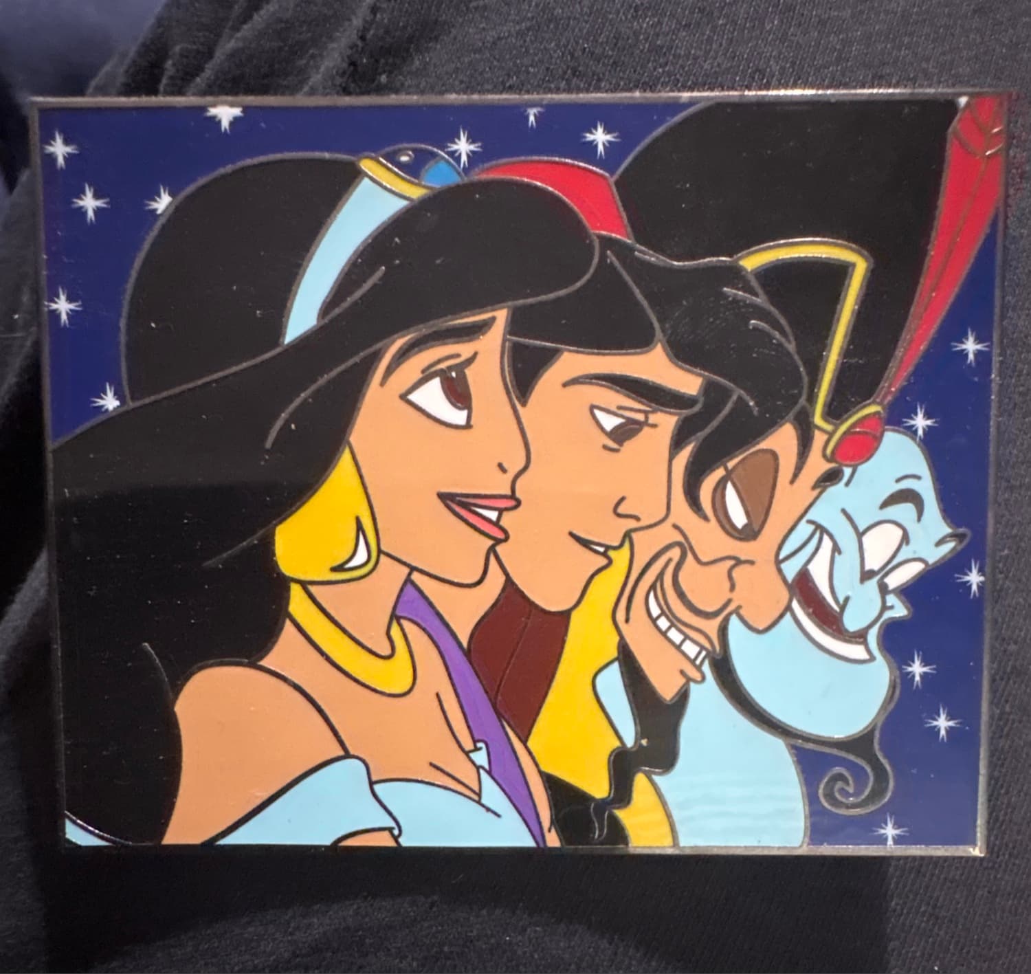 Aladdin Jasmine Genie Jafar Character Cluster Jumbo Profile Fantasy Pin