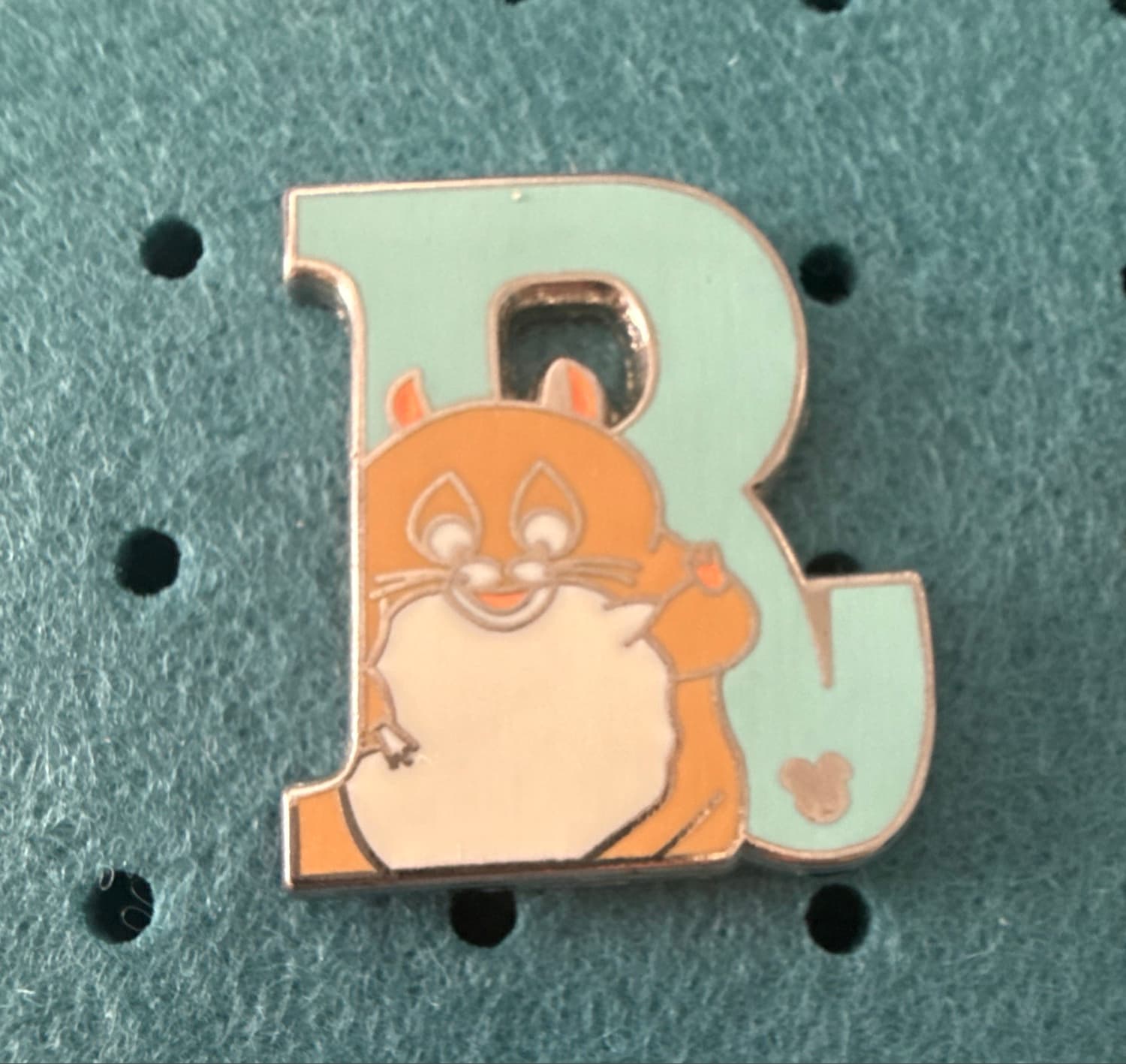 Brer Bear Letter B Character Alphabet Mystery Collection Pin front