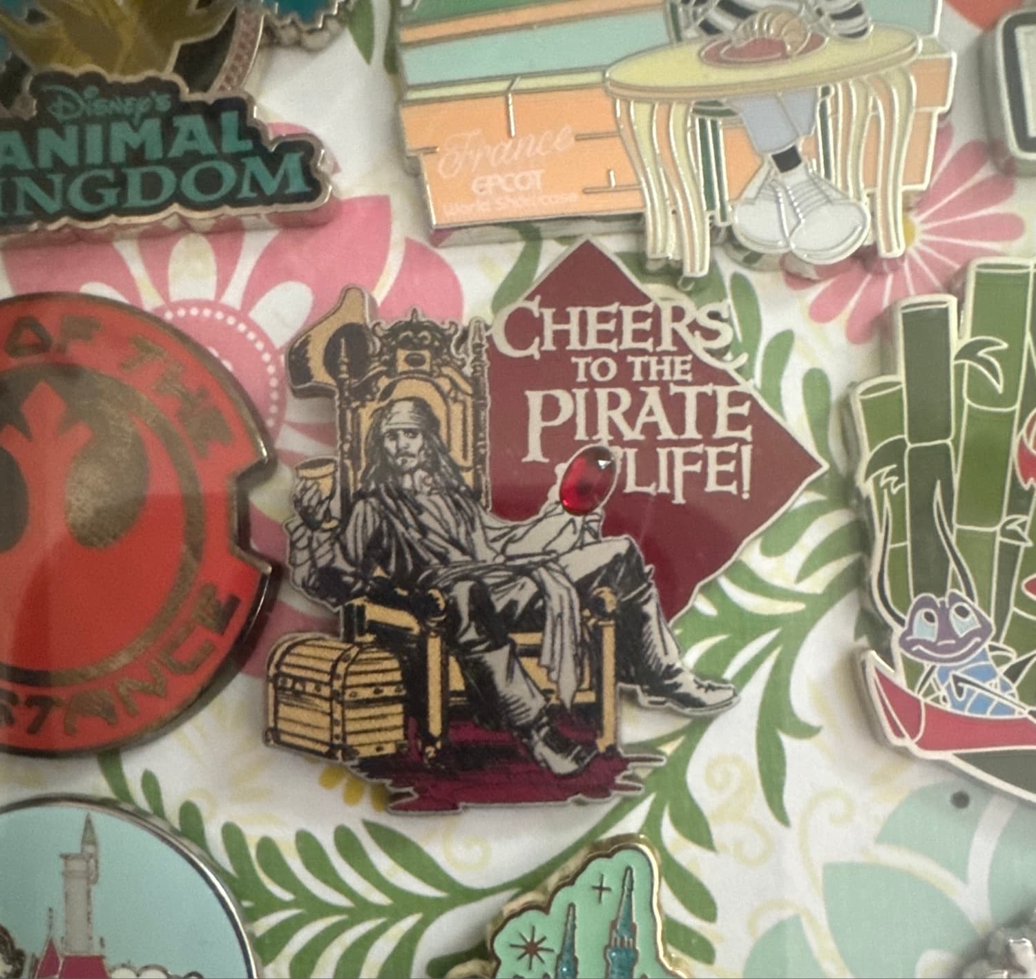 Cheers To The Pirate Life Jack Sparrow Pin front