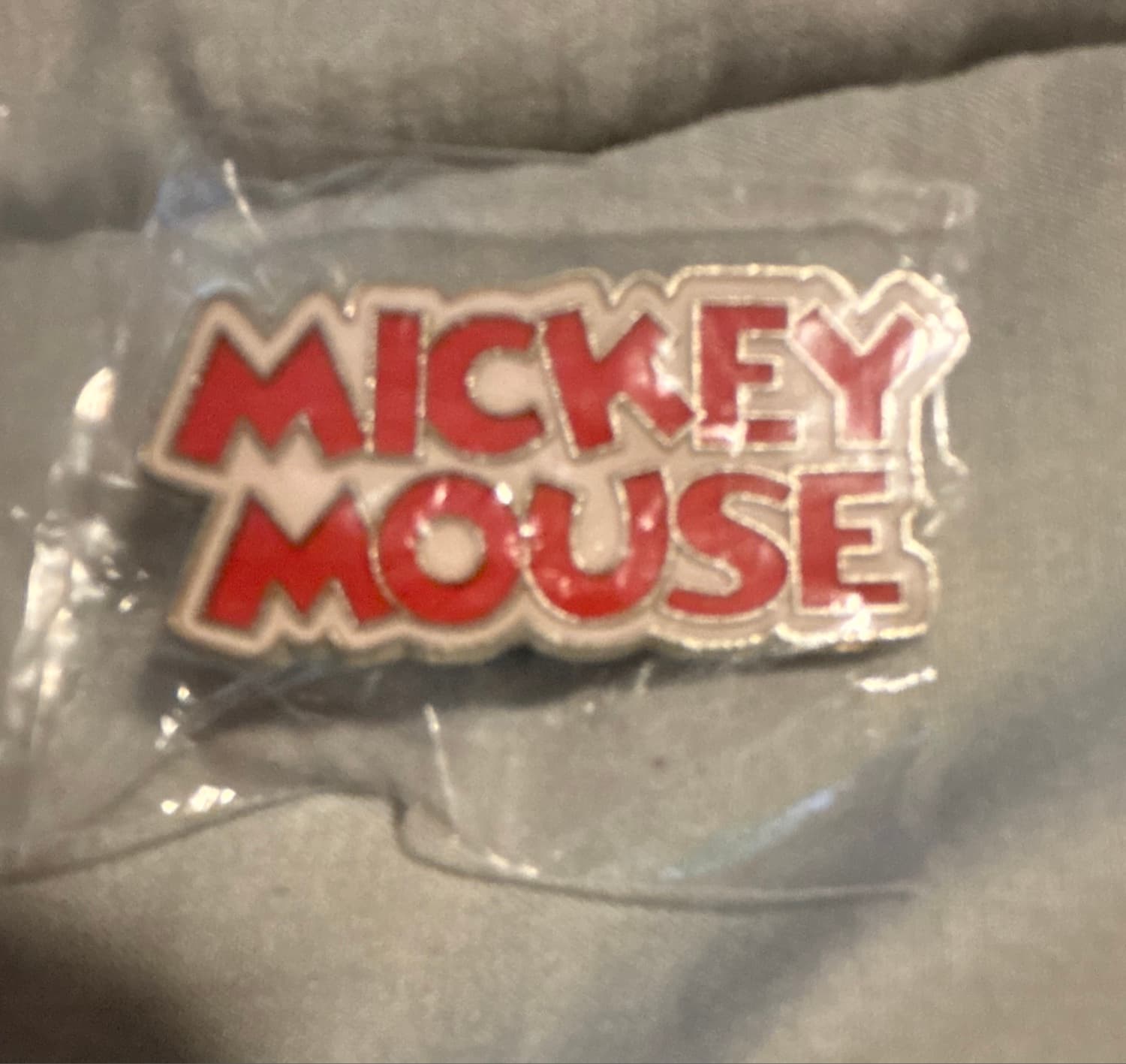 Mickey Mouse Letters Pin front