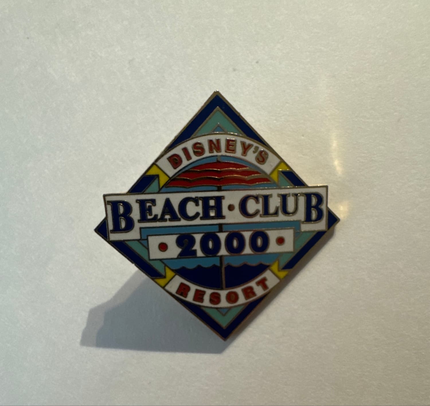 Walt Disney World 2000 Disney's Beach Club Resort Diamond Shaped Logo Pin