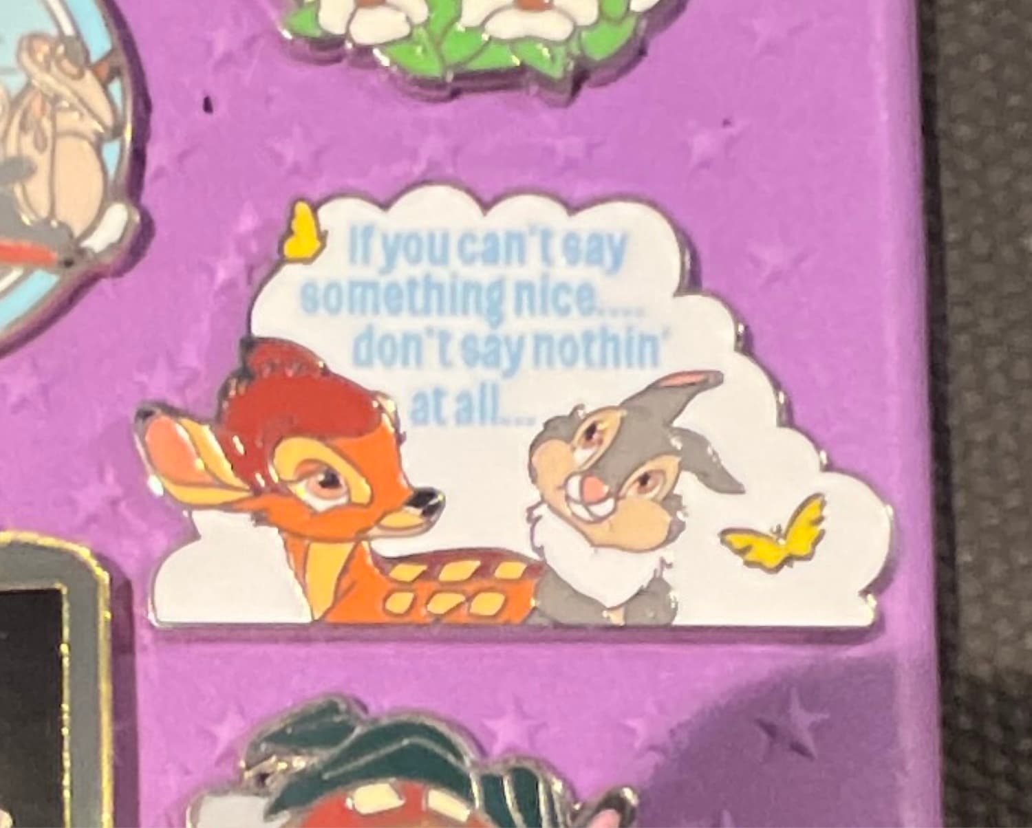 Bambi Thumper "If You Can't Say Something Nice..." Quote Pin
