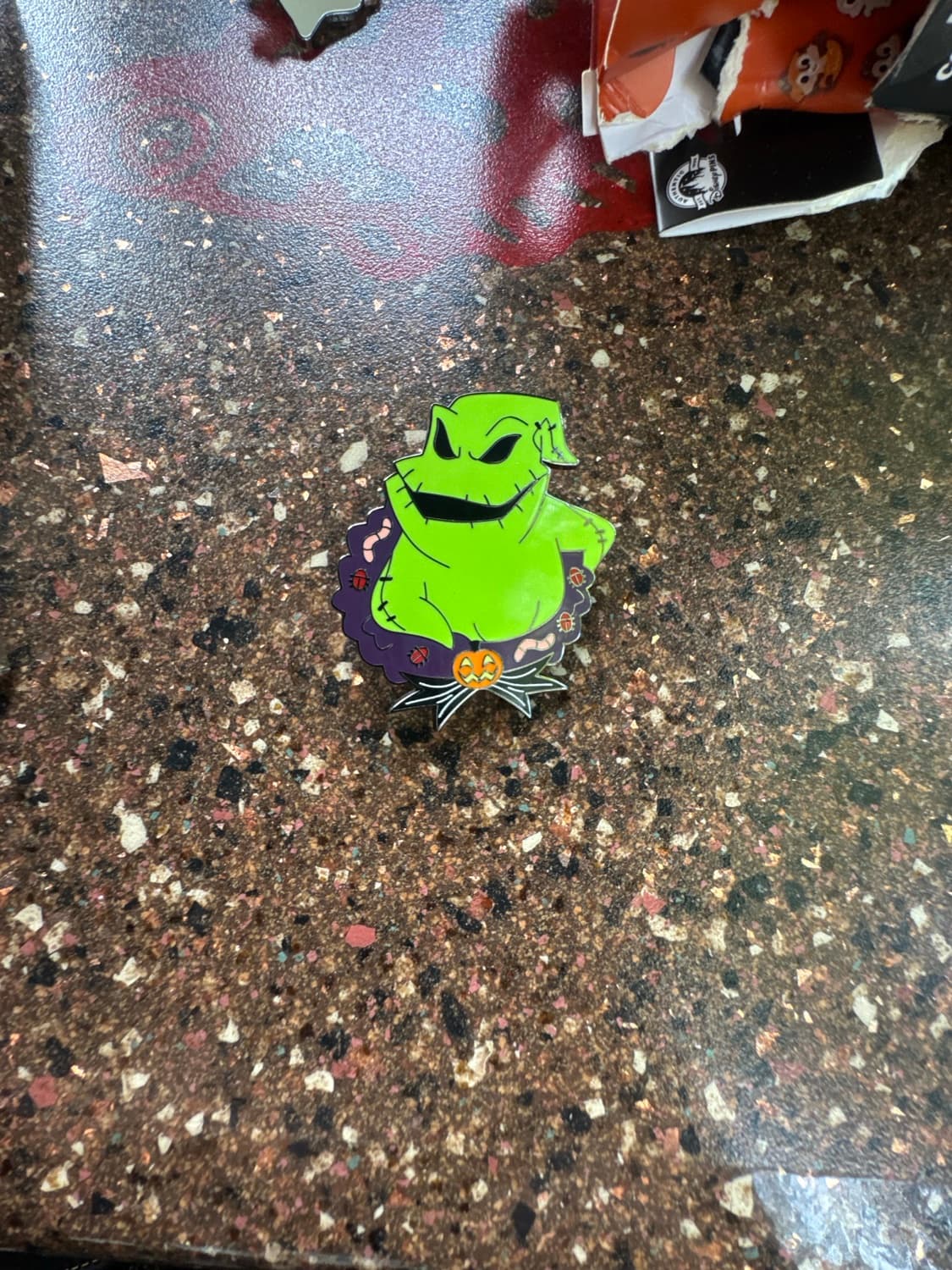 Oogie Boogie with Halloween Border Pin