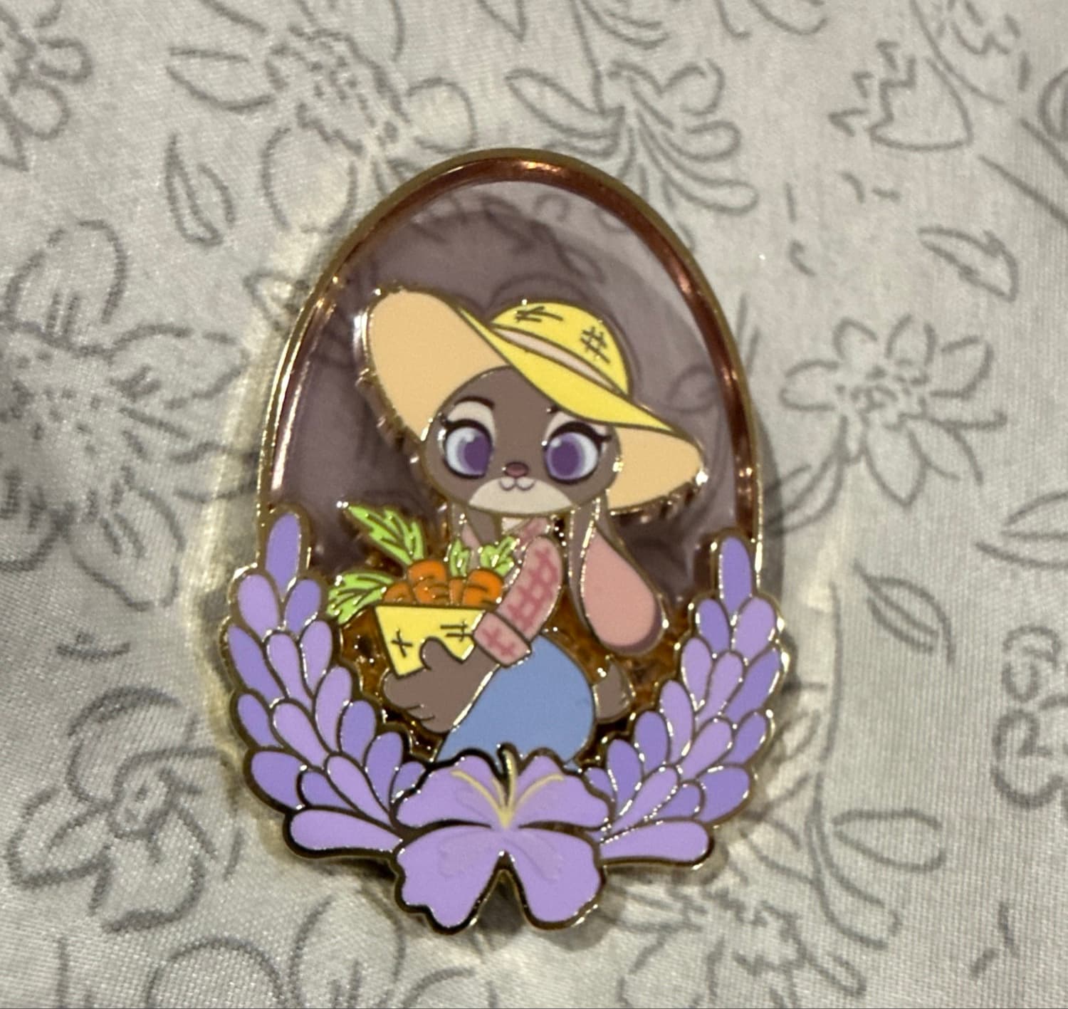 Judy Hopps Flower Frame Blind Box Pin front