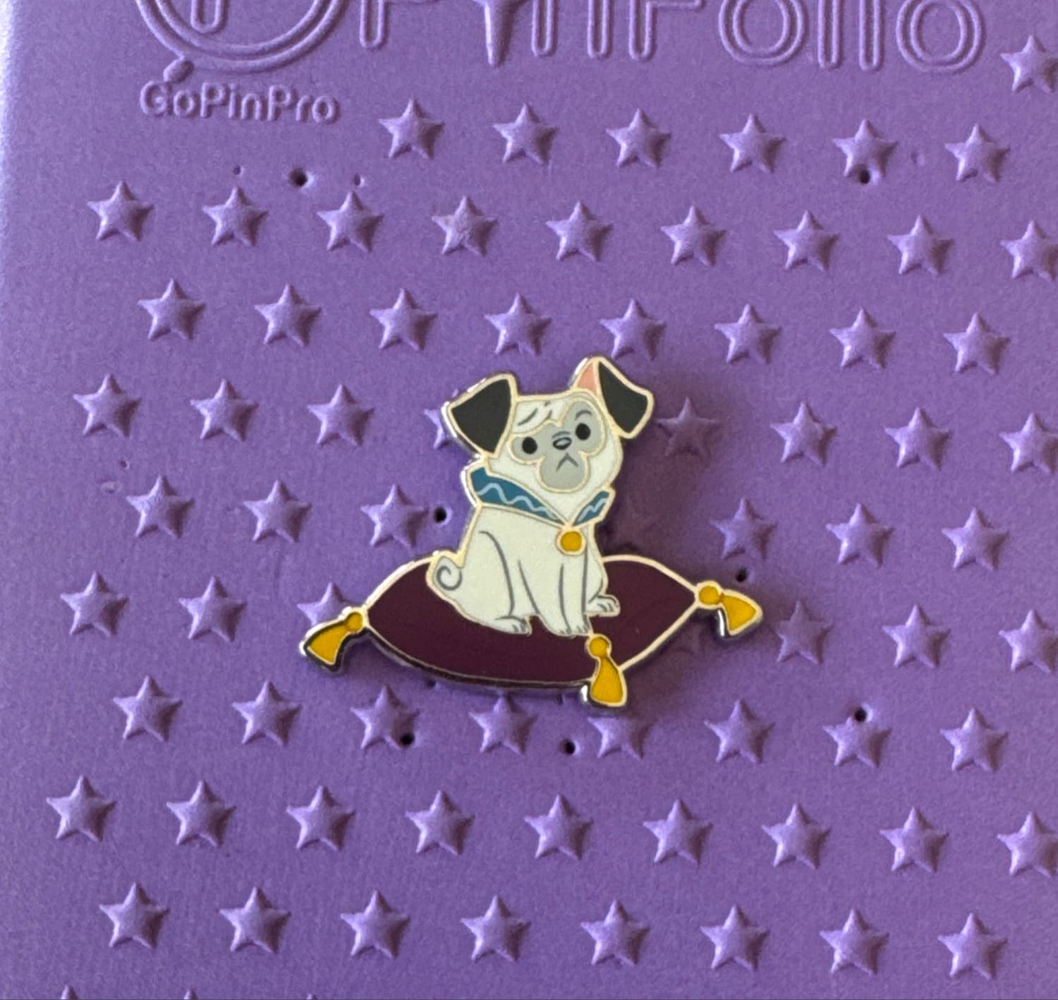 Percy from Pocahontas on Pillow Pin front