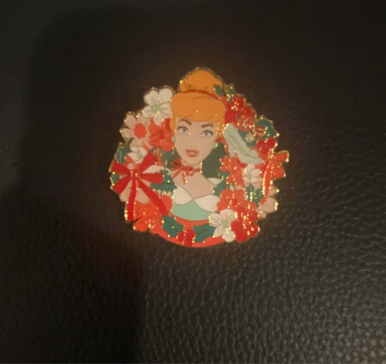 Loungefly Disney Cinderella Christmas Wreath Pin