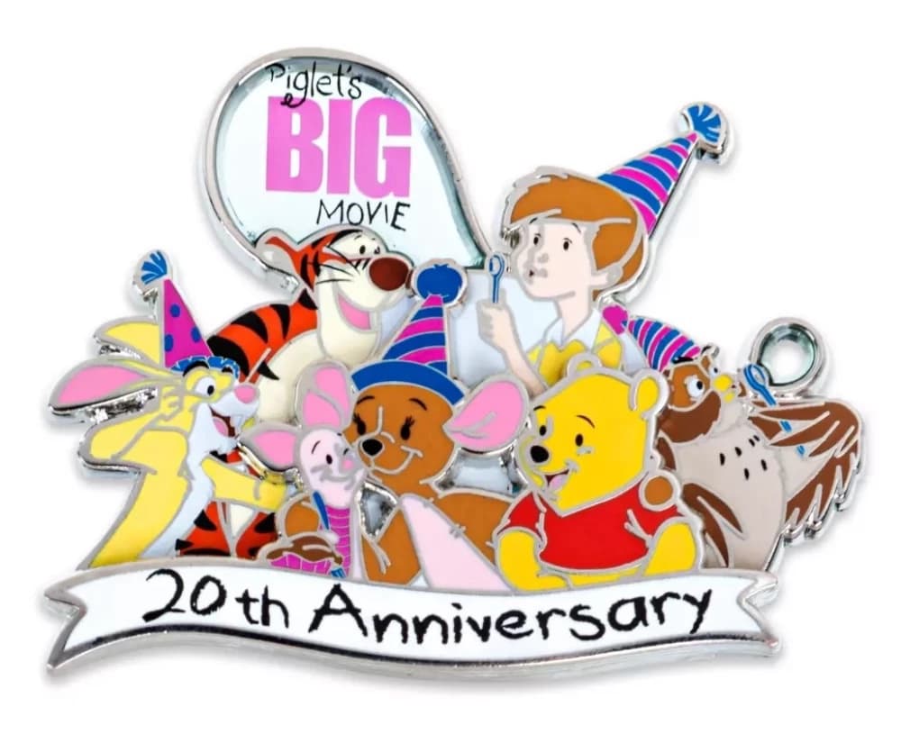 Disney Parks Winnie The Pooh Piglet's Big Movie 20th Anniversary Pin