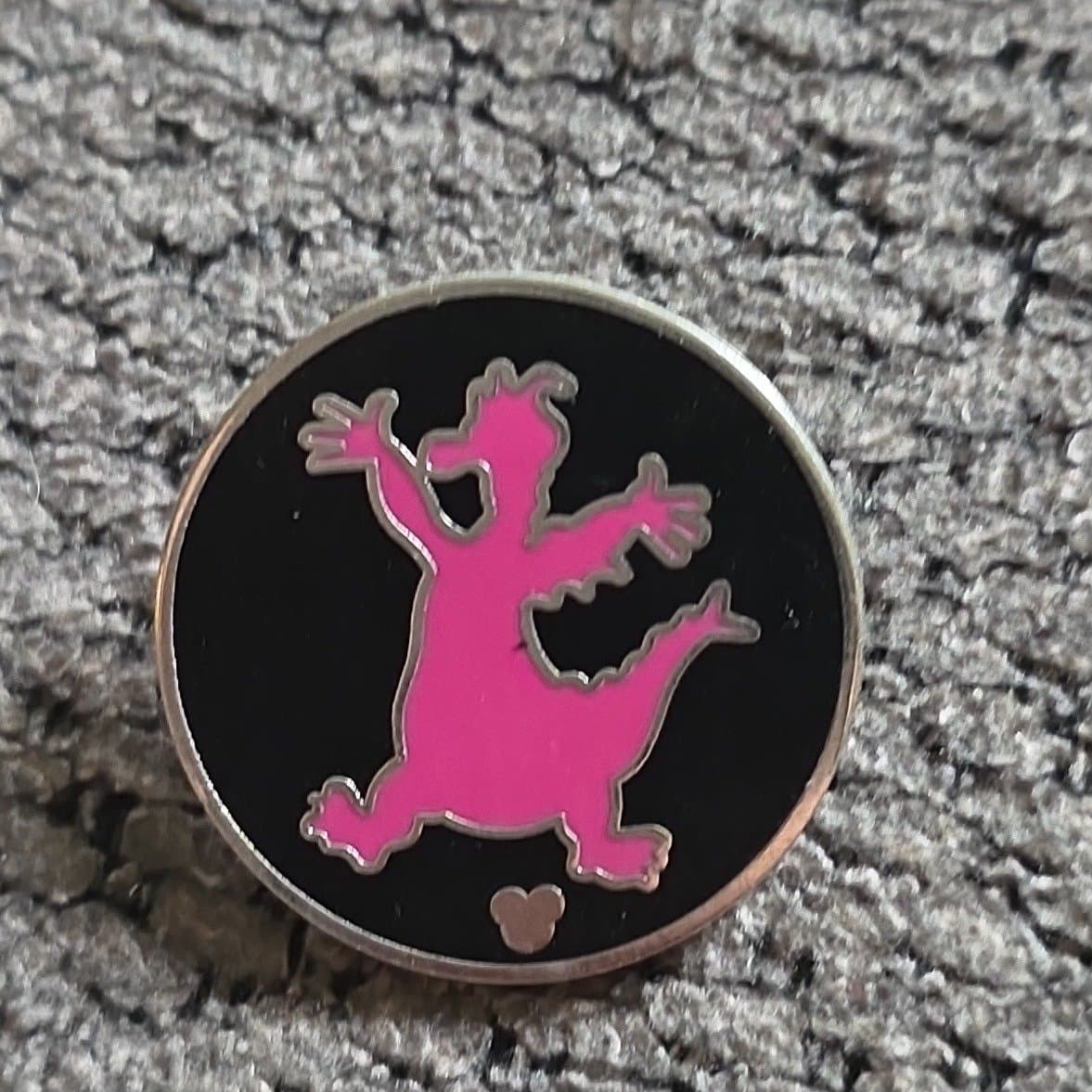 Figment Pink Colorful Hidden Mickey Pin front