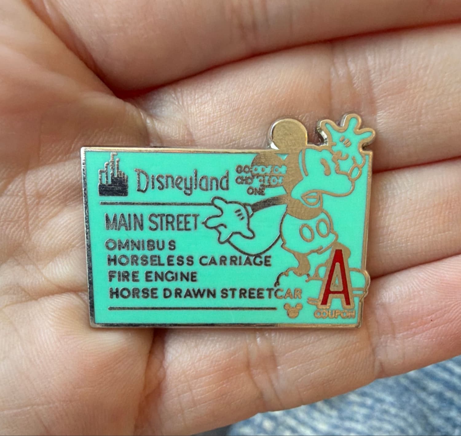 Disneyland Main Street Mickey A Coupon Ticket Pin