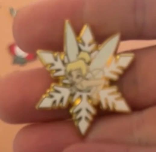Loungefly Disney Tinkerbell With Snowflake Holiday Winter Pin