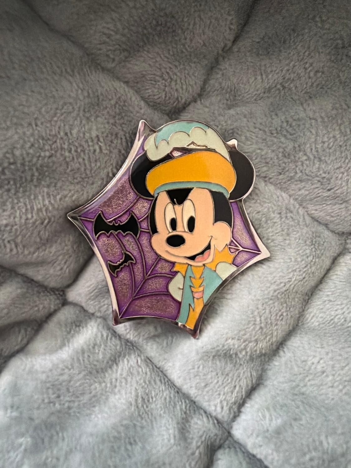 Mickey Mouse Halloween Spider Web Bat Surprise Pin