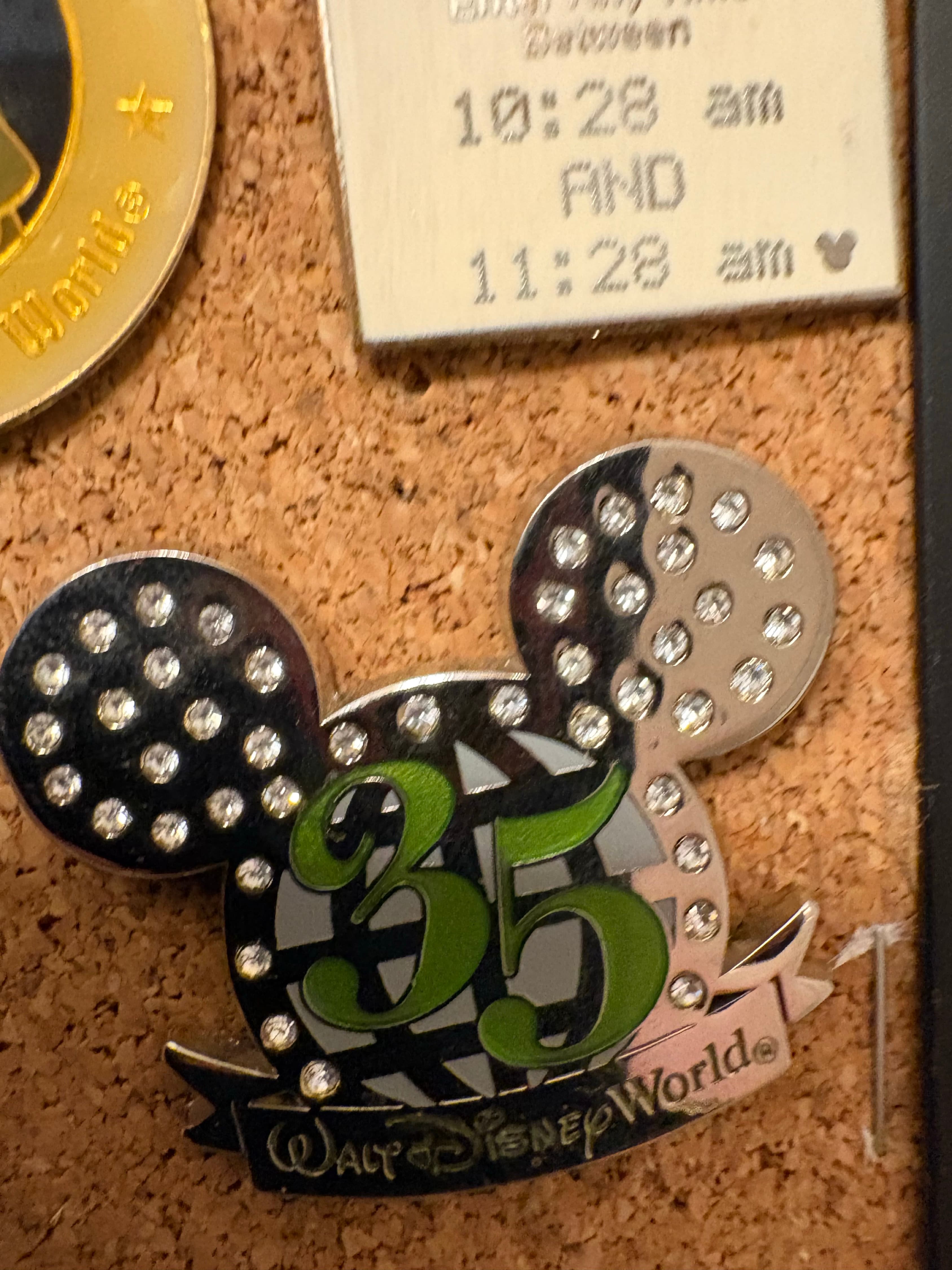 Disney WDW 35th Anniversary Jeweled Logo Mickey Ear Hat Pin