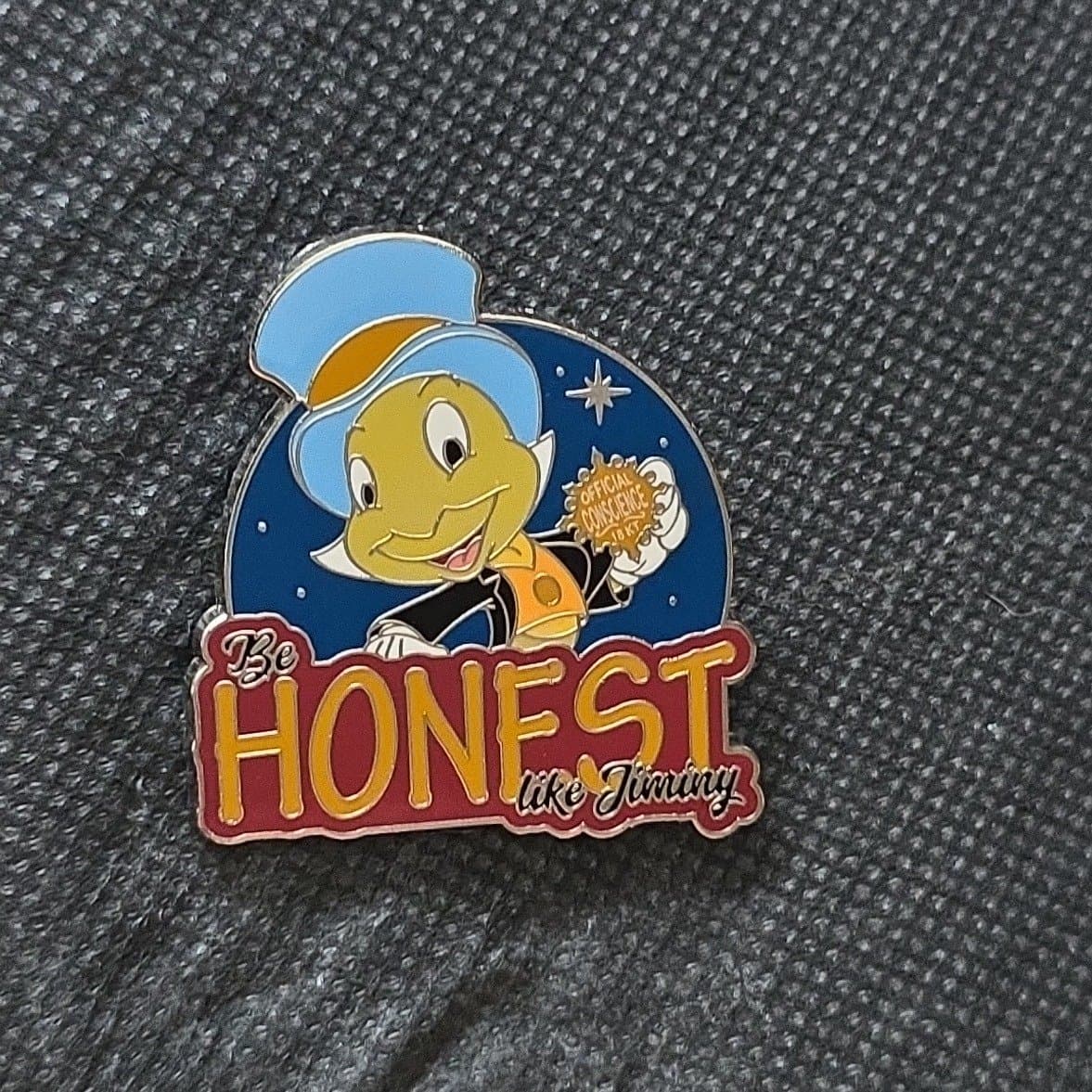 Jiminy Cricket Be Honest Like Jiminy Be You Mystery Collection Pin front